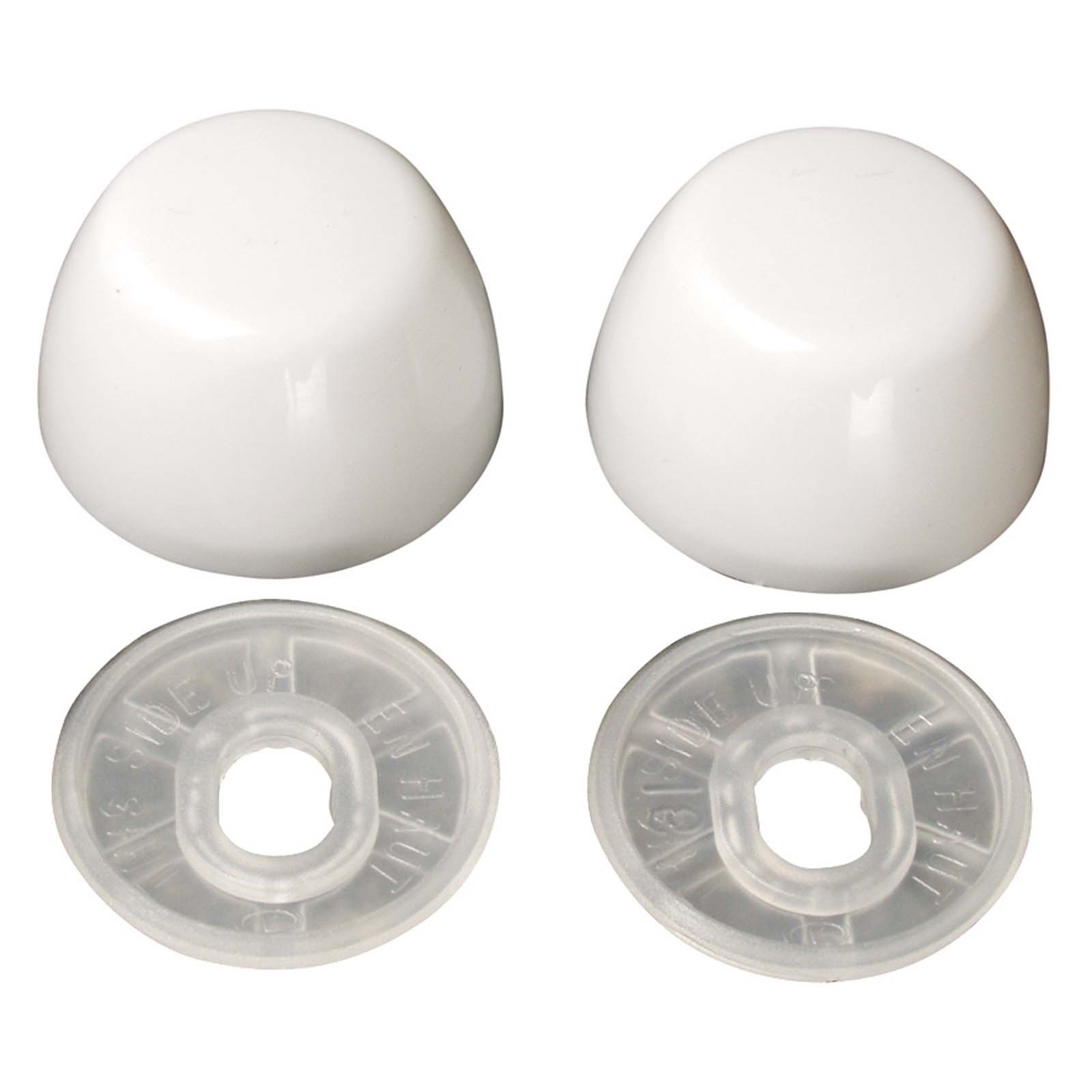 51220 CLOSET BOLT CAP, 1-1/8, WHITE PLASTIC