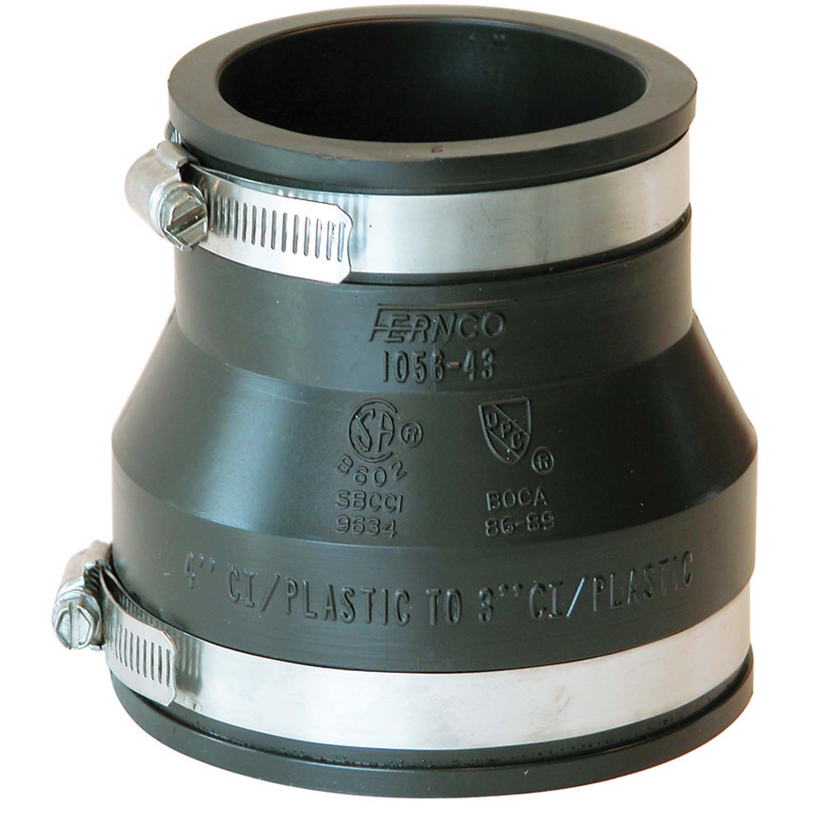 59308 FERNCO FLEXIBLE COUPLINGS 4 X 3 PIPE SIZE