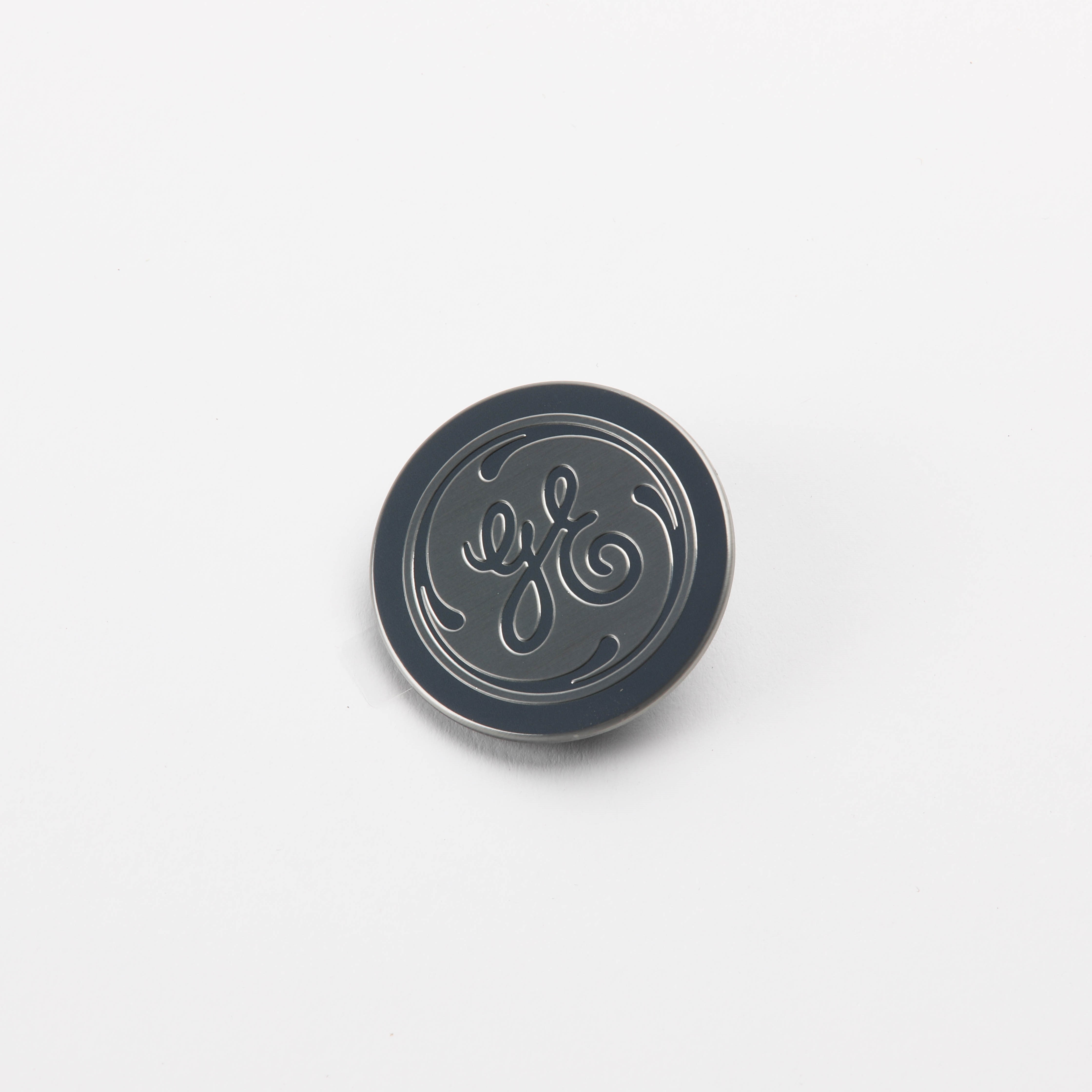 WR04X29375 GE Refrigerator GEA Badge Flat Chrome