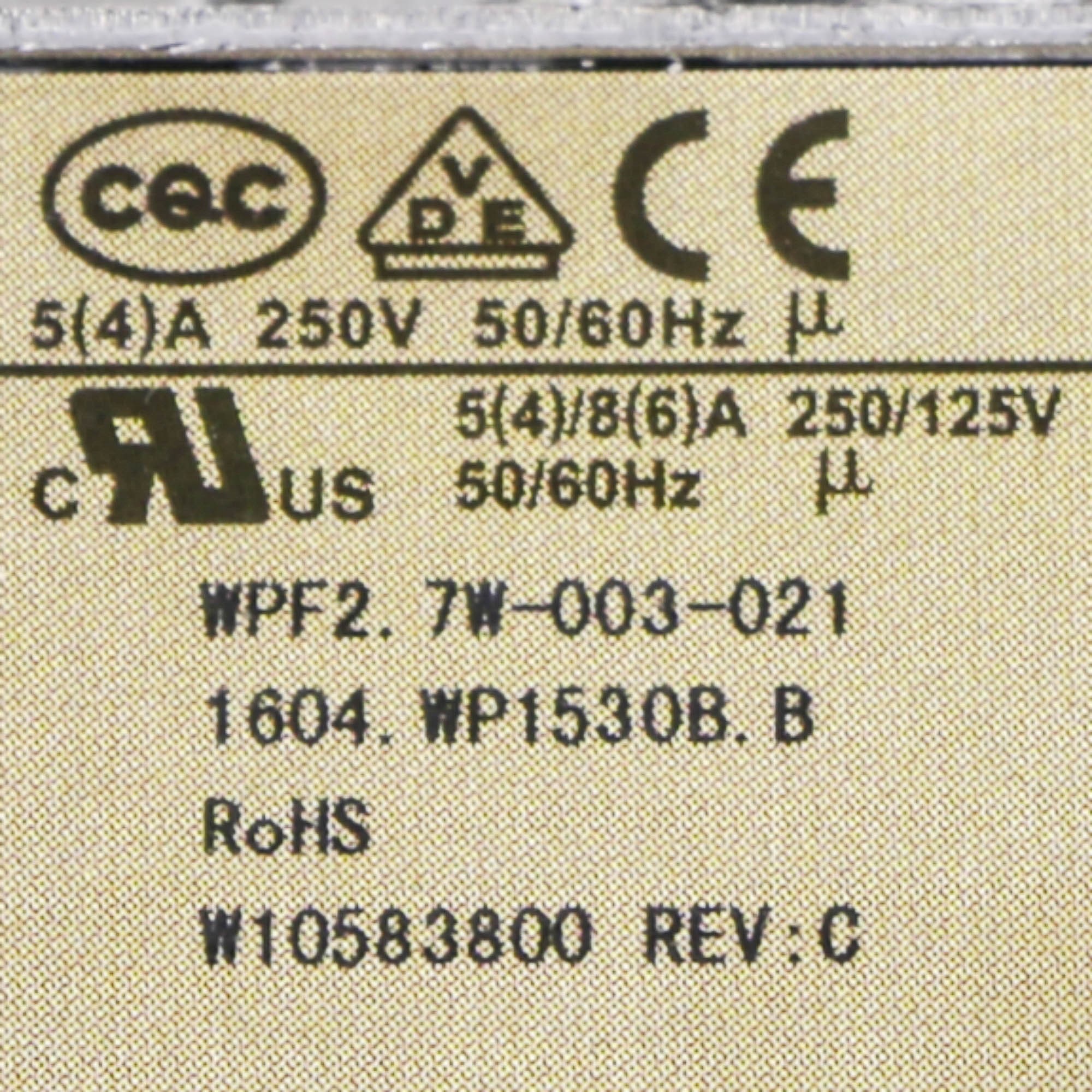 WPW10583800 Whirlpool Refrigerator Thermostat