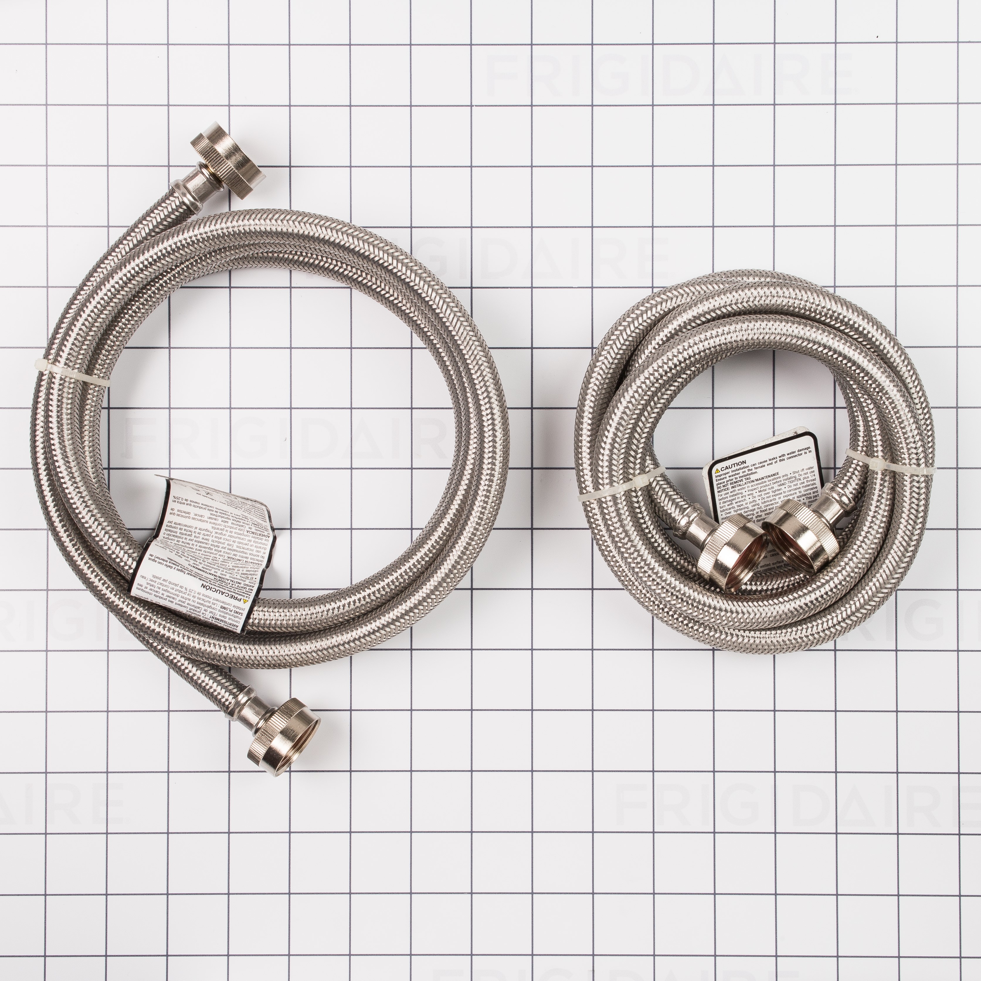 5304490736 Frigidaire 6' Stainless Steel Washer Fill Hose Kit 2 Pack