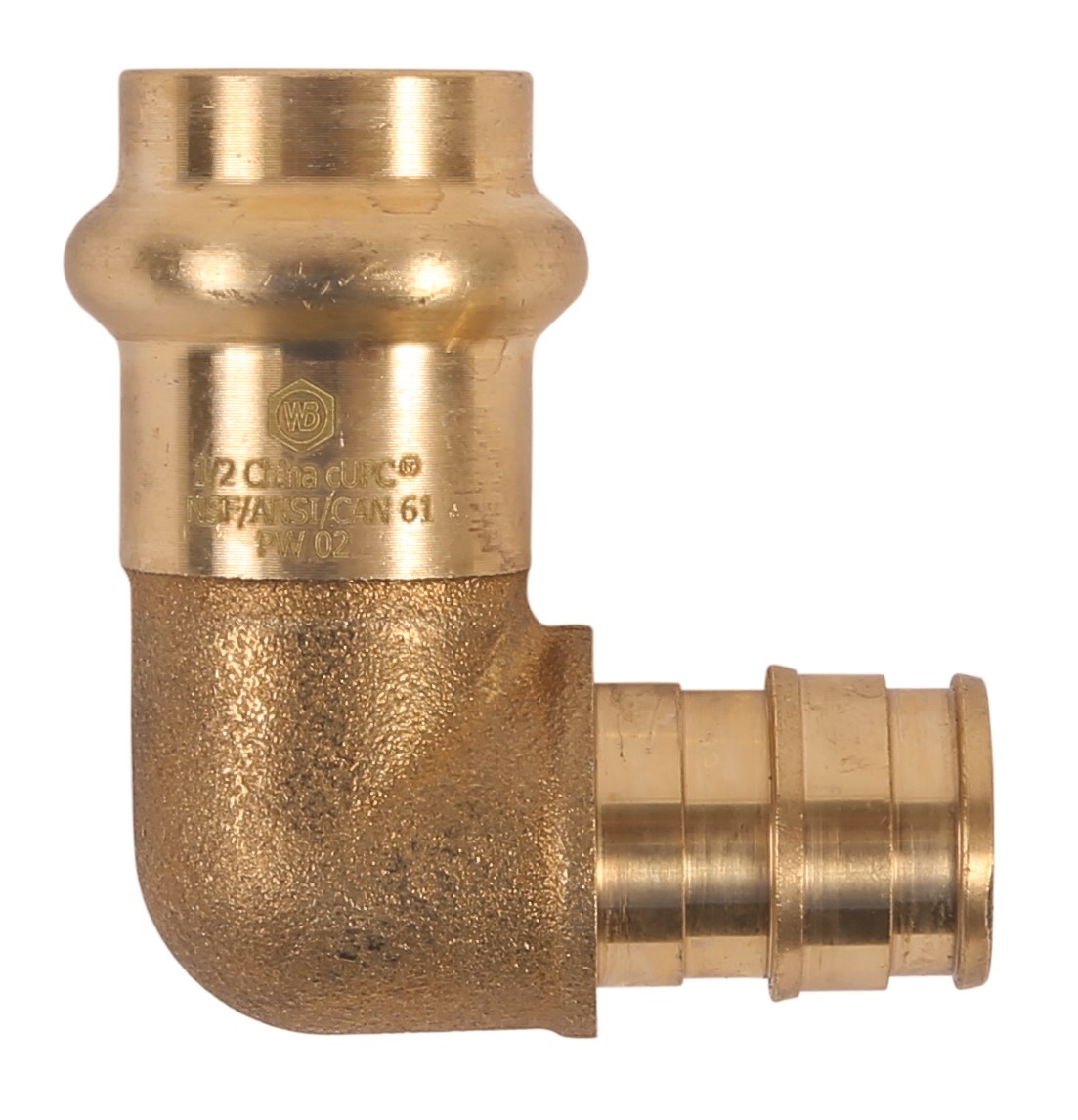 83748 2 PRESS X 2 PEX EXPANSION BRASS 90 DEG ADAPTER ELB