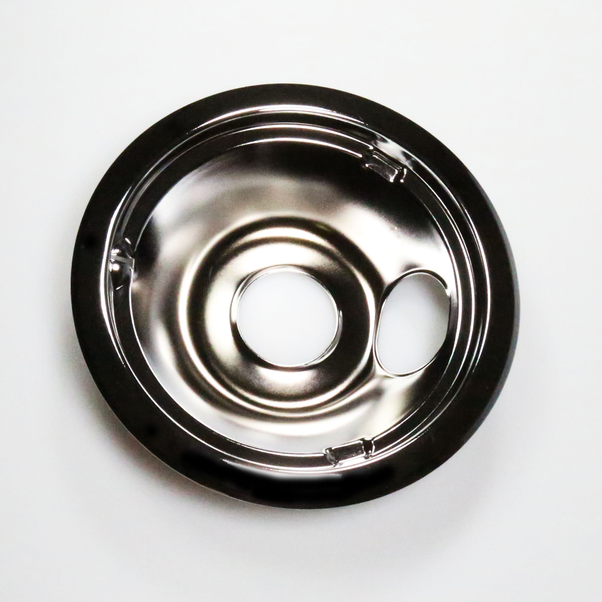 WB31K5024 GE Range Stove Cooktop 6" Drip Bowl Chrome with 2 Indents