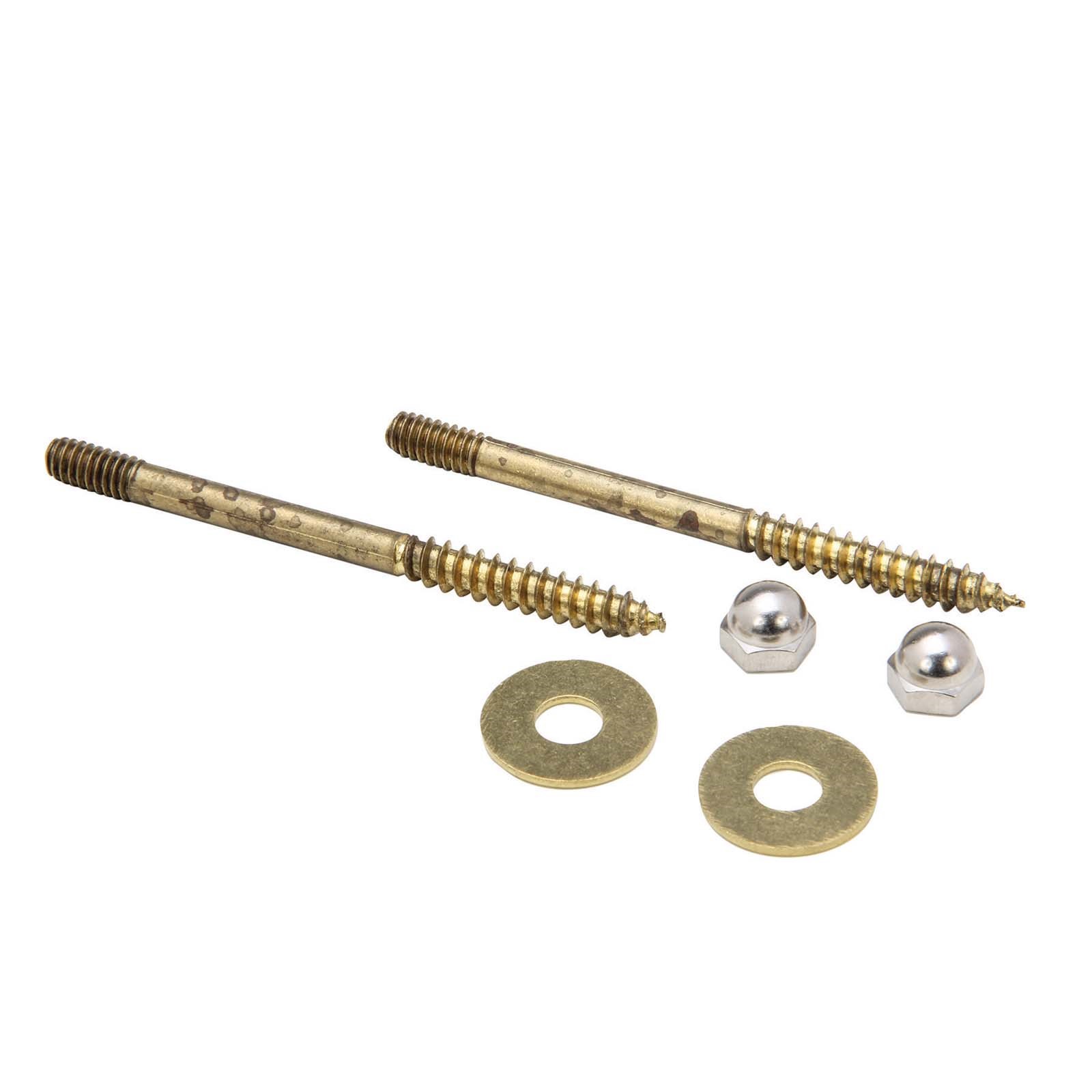 43914 SOLID BRASS CLOSET SCREWS W/ SS WSHR (RETAIL)