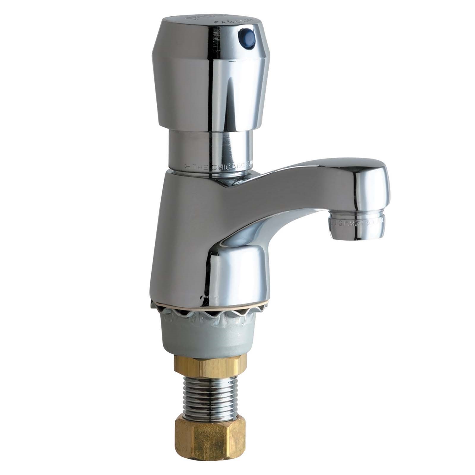 908146NL DECK MOUNT SINGLE HOLE METERING FAUCET, PUSH BUTTO