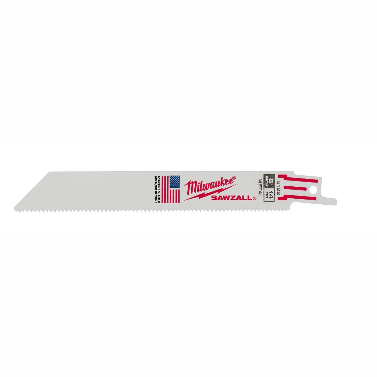 20962 6 14TPI SAWZALL BLADES, THIN KERF, METAL (5 PACK)