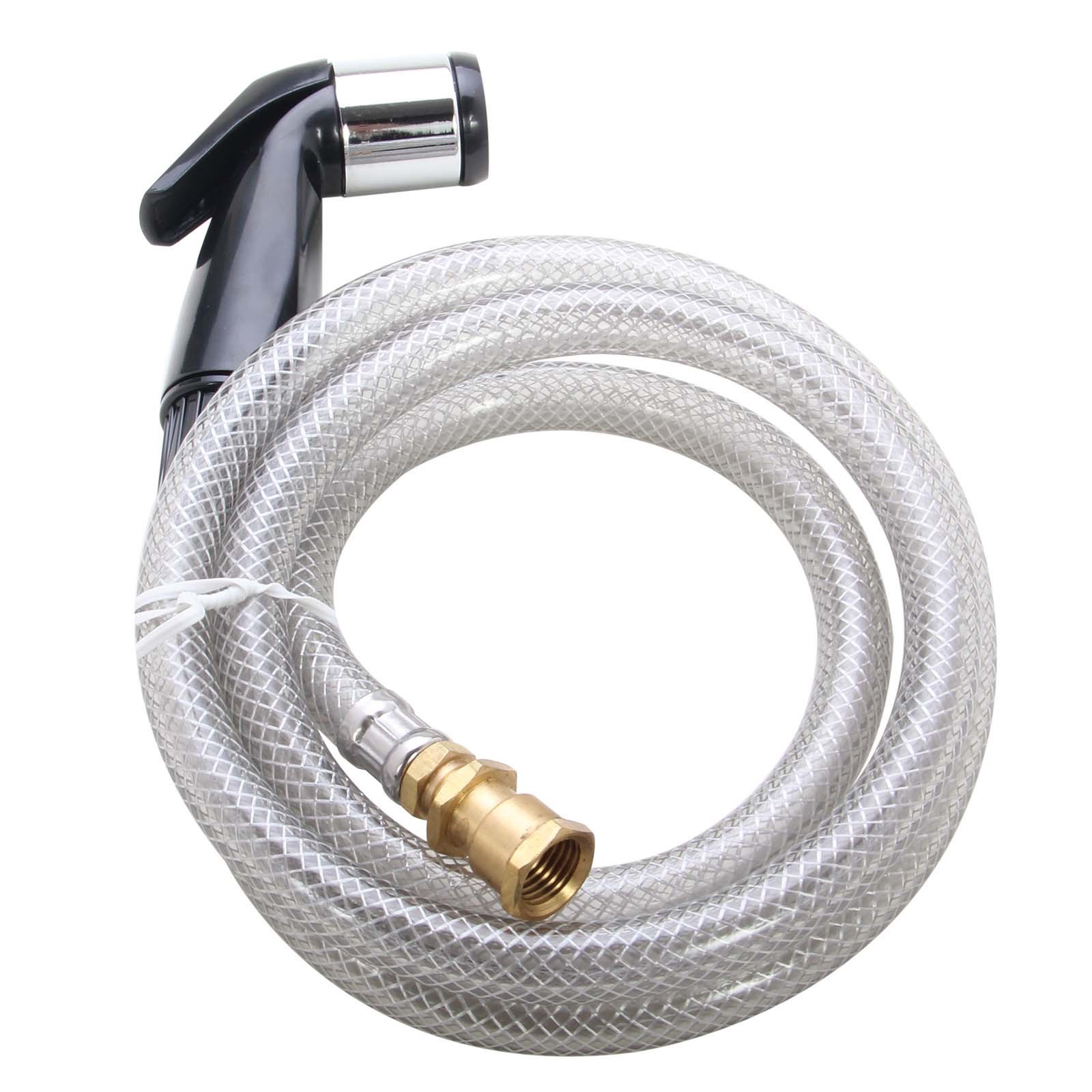 51052W BLACK SPRAY HEAD WITH HOSE AND ADAPTER , 1/8 MIP X