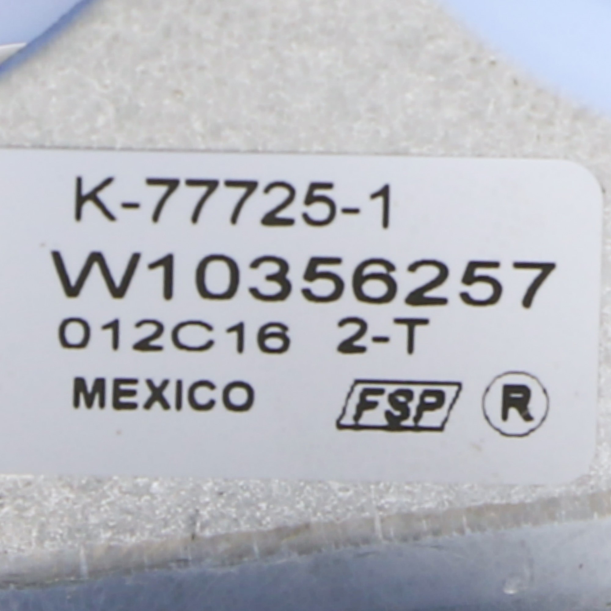 WPW10356257 Whirlpool Valve
