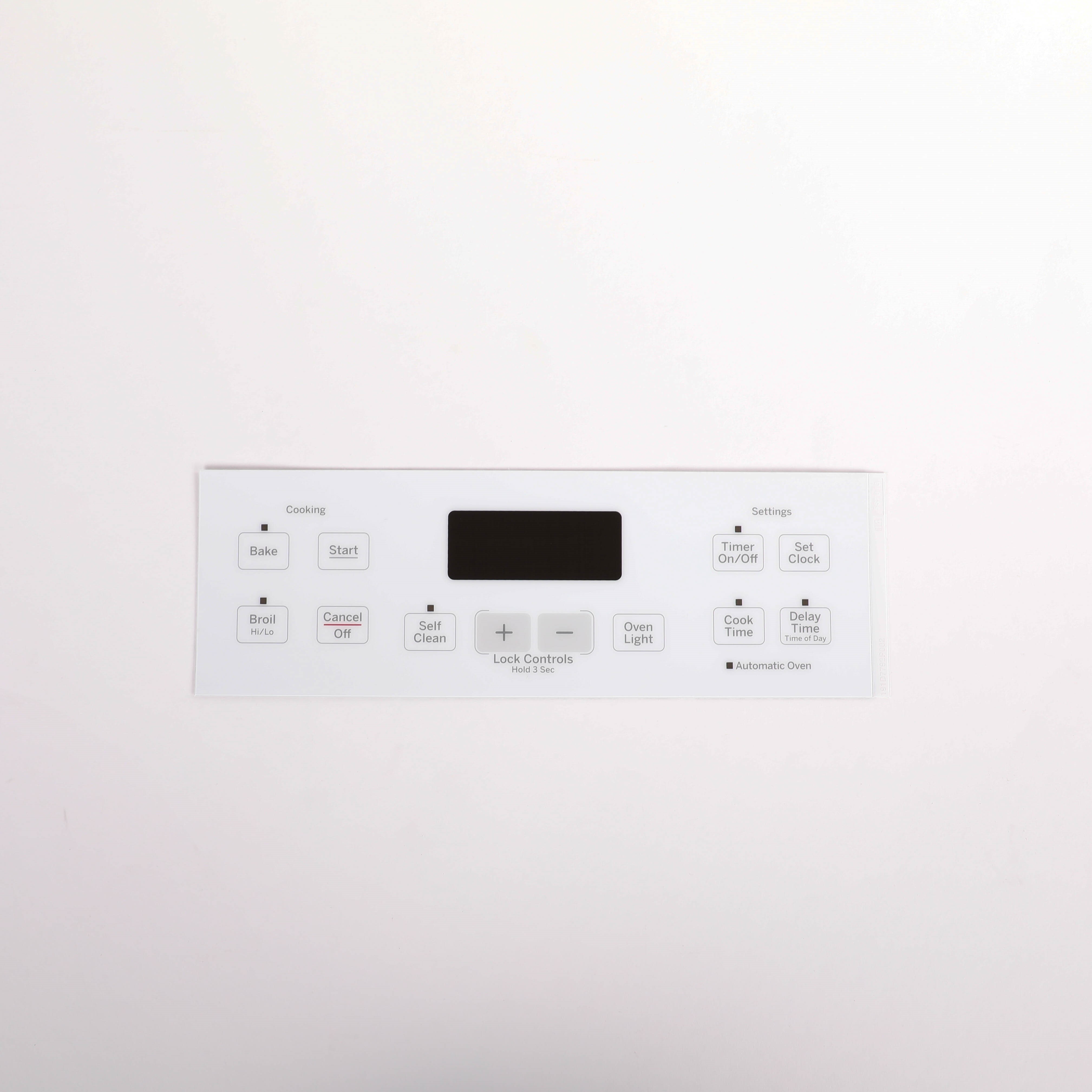 WB27T11512 GE Oven Faceplate Graphics (WW)