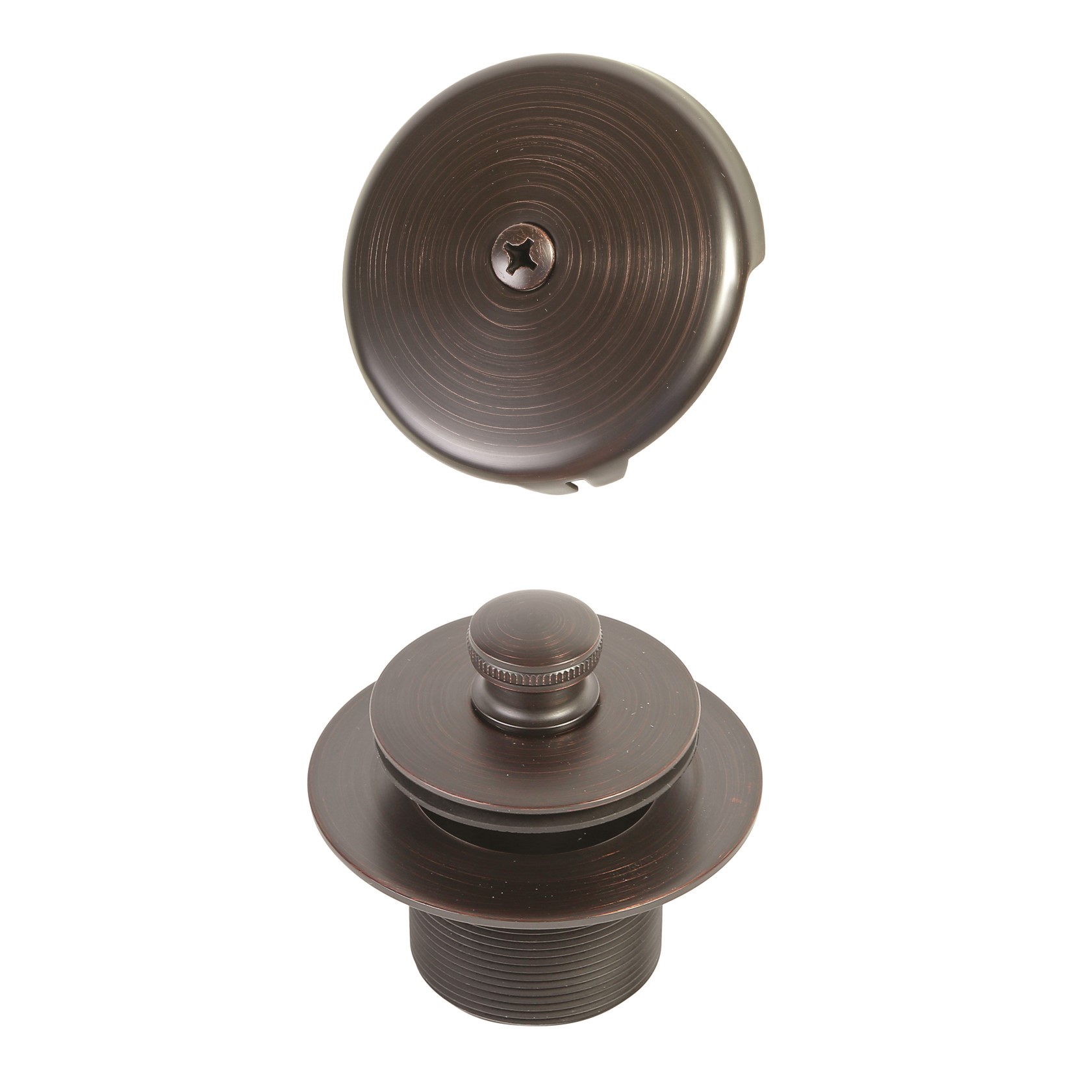 S-1595-ORB 1-5/8 BATH DRAIN WITH OVERFLOW AND MOUNTING PLATE,