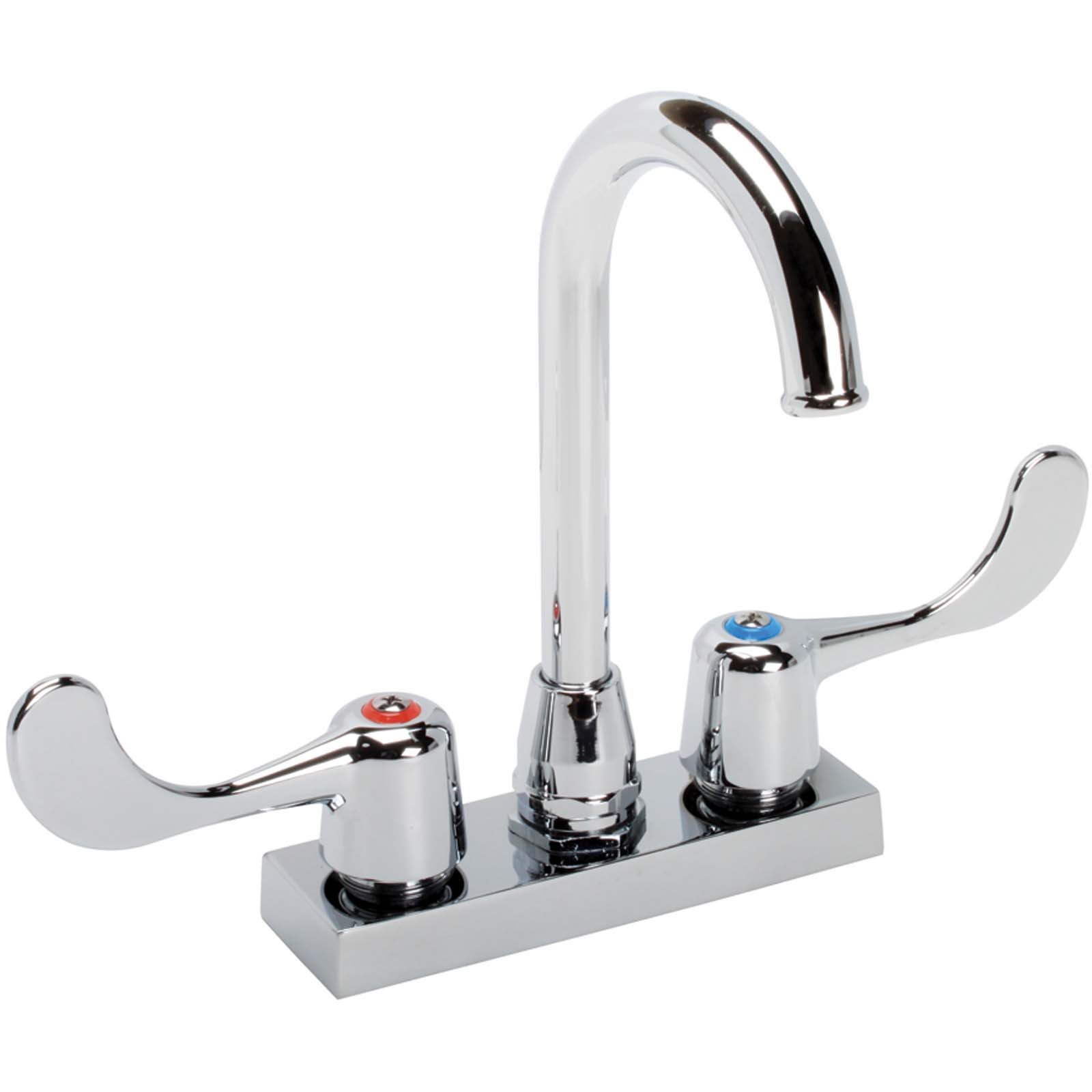9333197 DECKMOUNT 4 CTRS 4W/B HANDLES/LAMINAR FLOW SPT