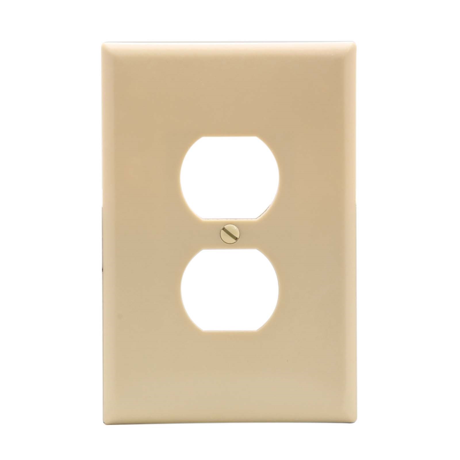 67684 BAKELITE PLASTIC DUPLEX RECEPTACLE WALL PLATE, IVO