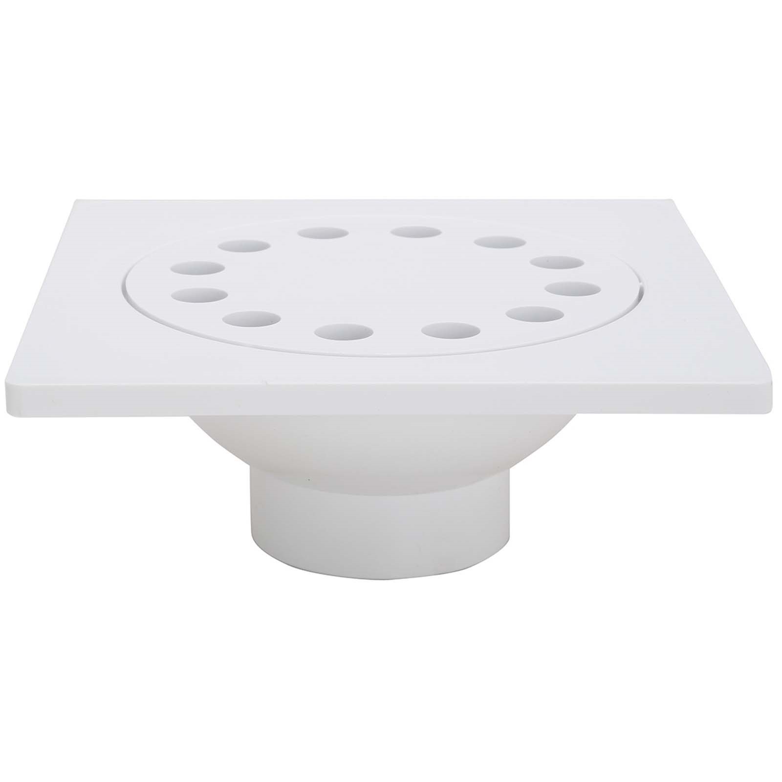 80277 6 X 6 PVC BELL TRAP DRAIN WITH OUTLET FITS 1-1/2 S