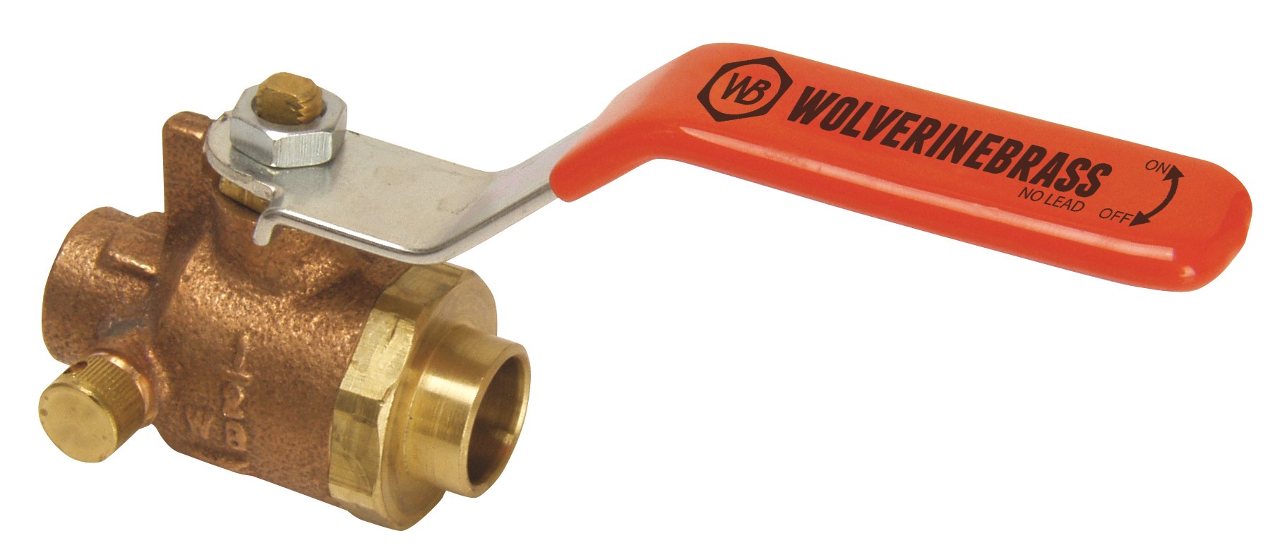 52990W FINALE 1/2 C BRASS FULL PORT BALL VALVE WITH DRAIN