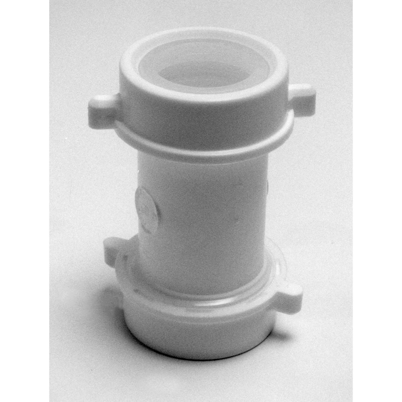 55492 WHITE PVC LONG COUPLING, 1-1/2, SLIP JOINT