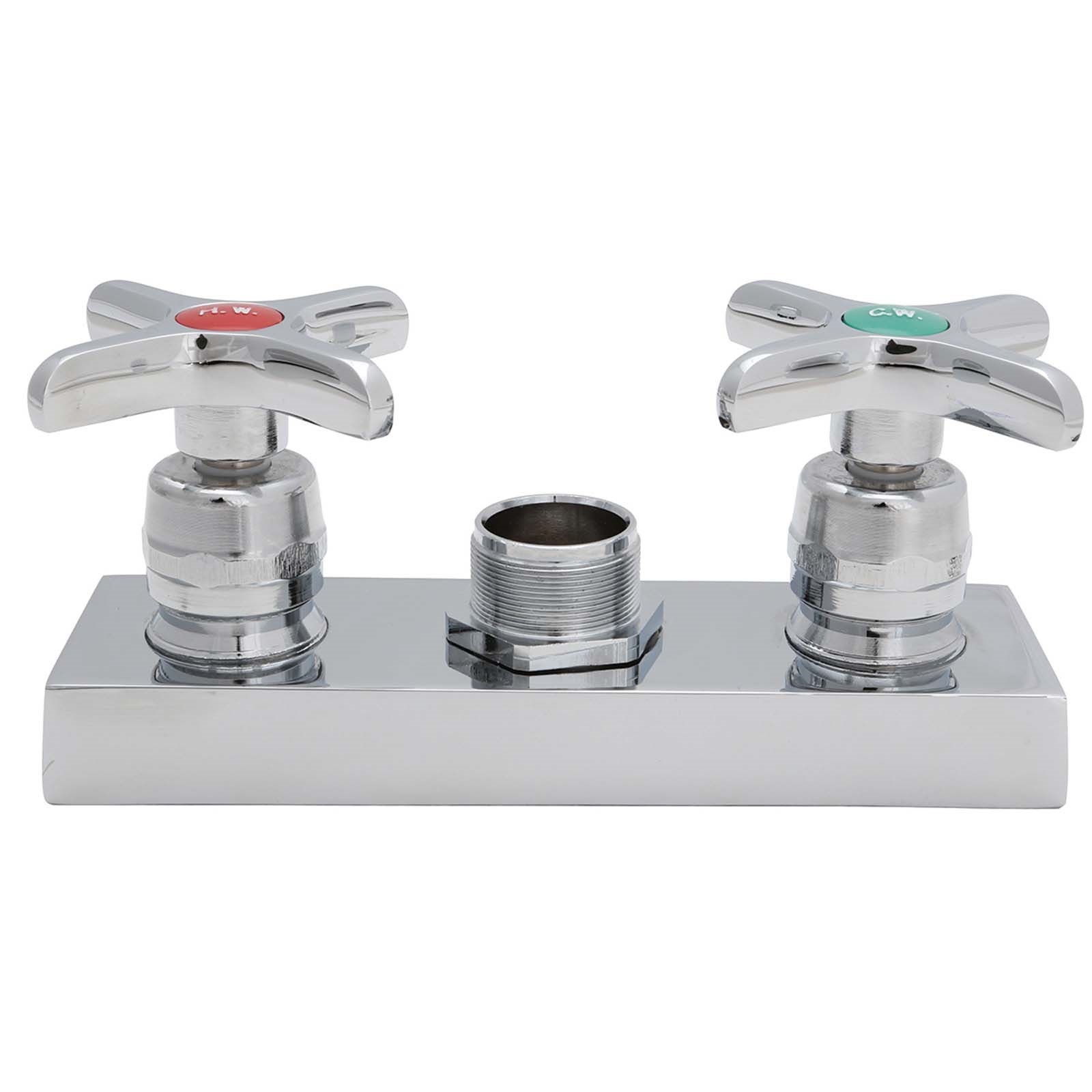 93335 DECKMOUNT 4 CTRS CROSS HANDLES/ LESS SPOUT