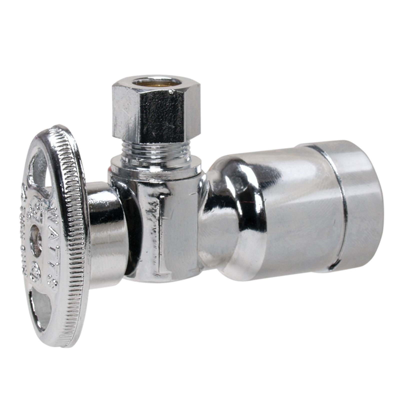 52778NL 1/2 PDQ X 3/8 OD COMPRESSION CHROME BRASS 1/4-TURN