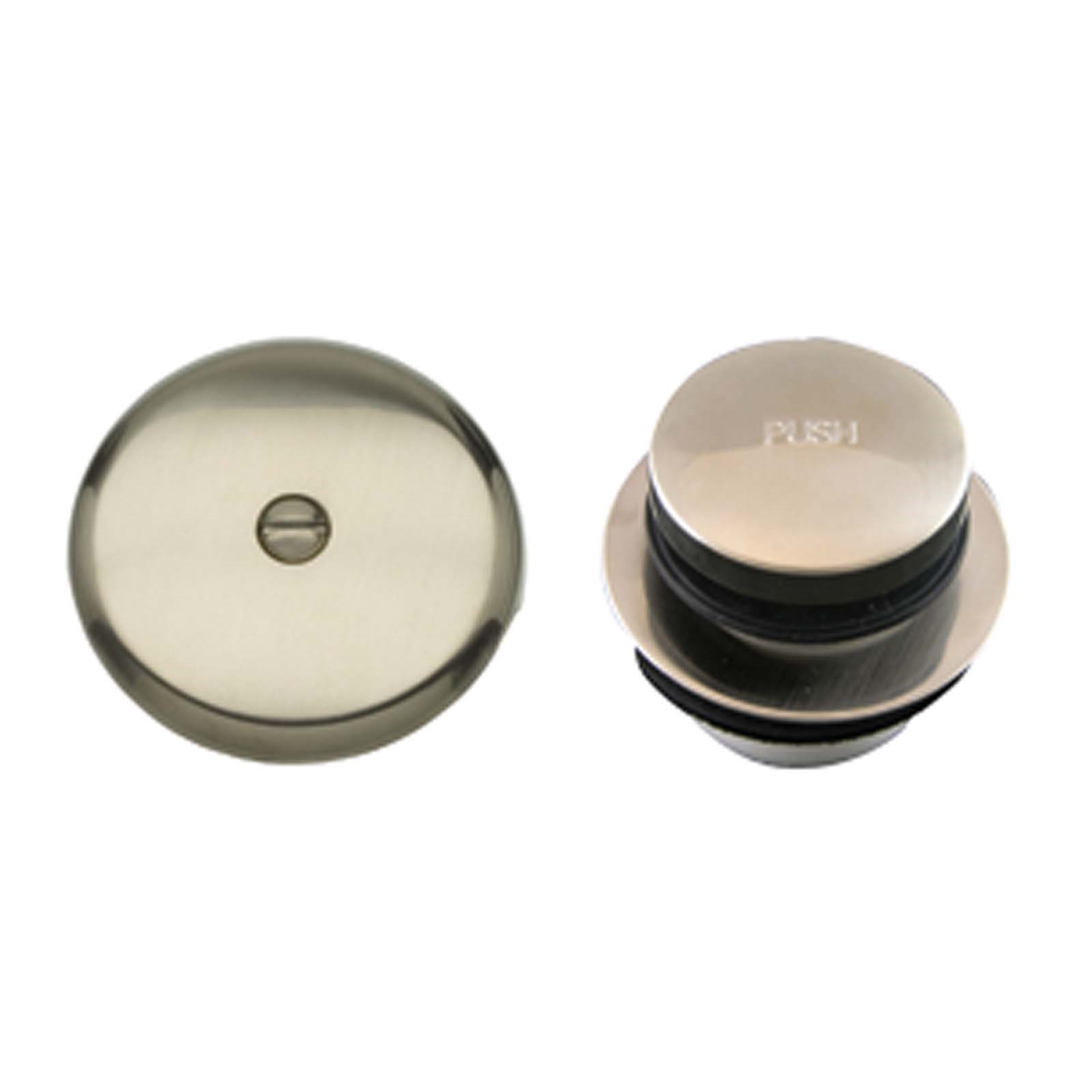 80915 BATH DRAIN, TOUCH-TOE STYLE W/OF PLATE, BN