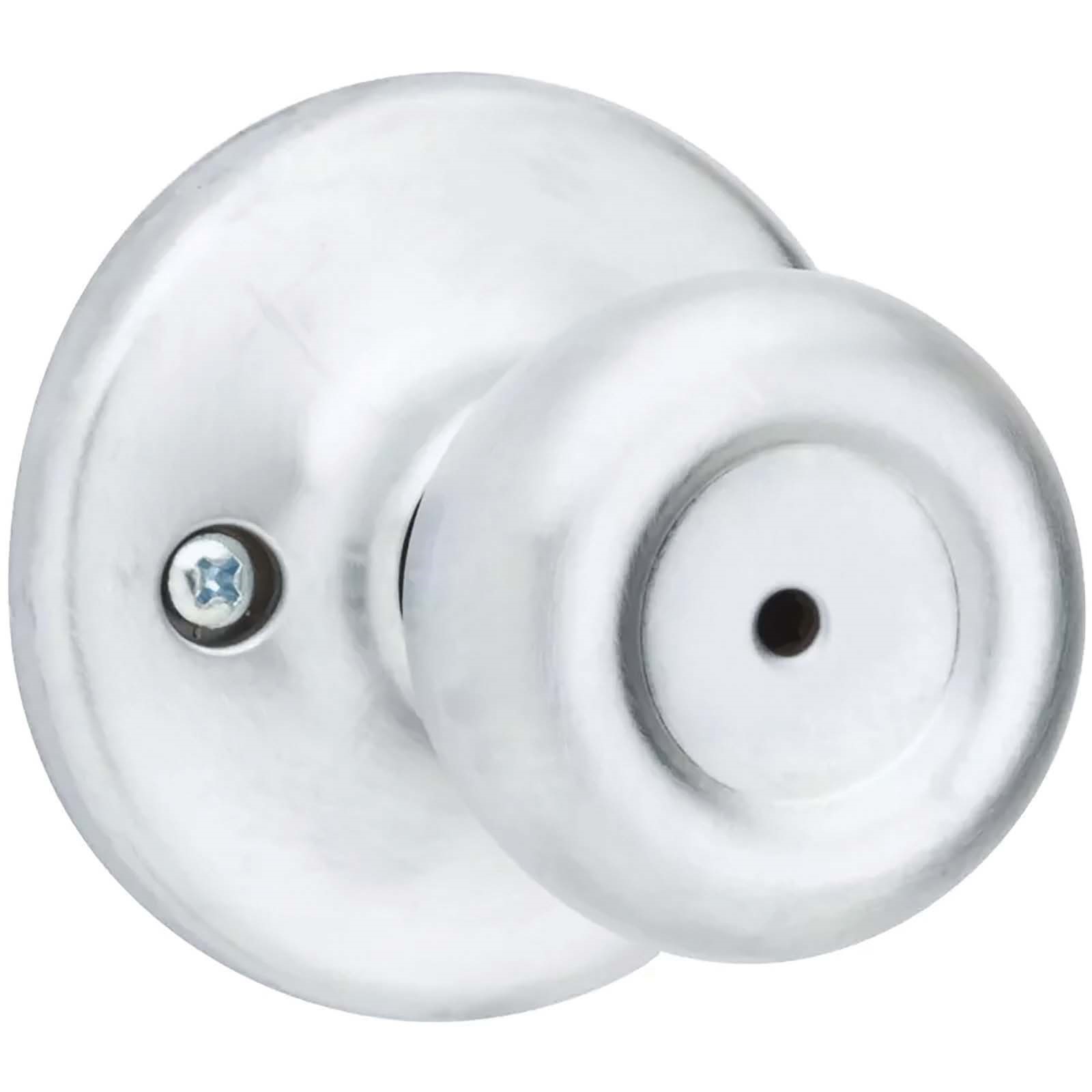 66526 BED/BATH DOOR KNOB, SATIN CHROME
