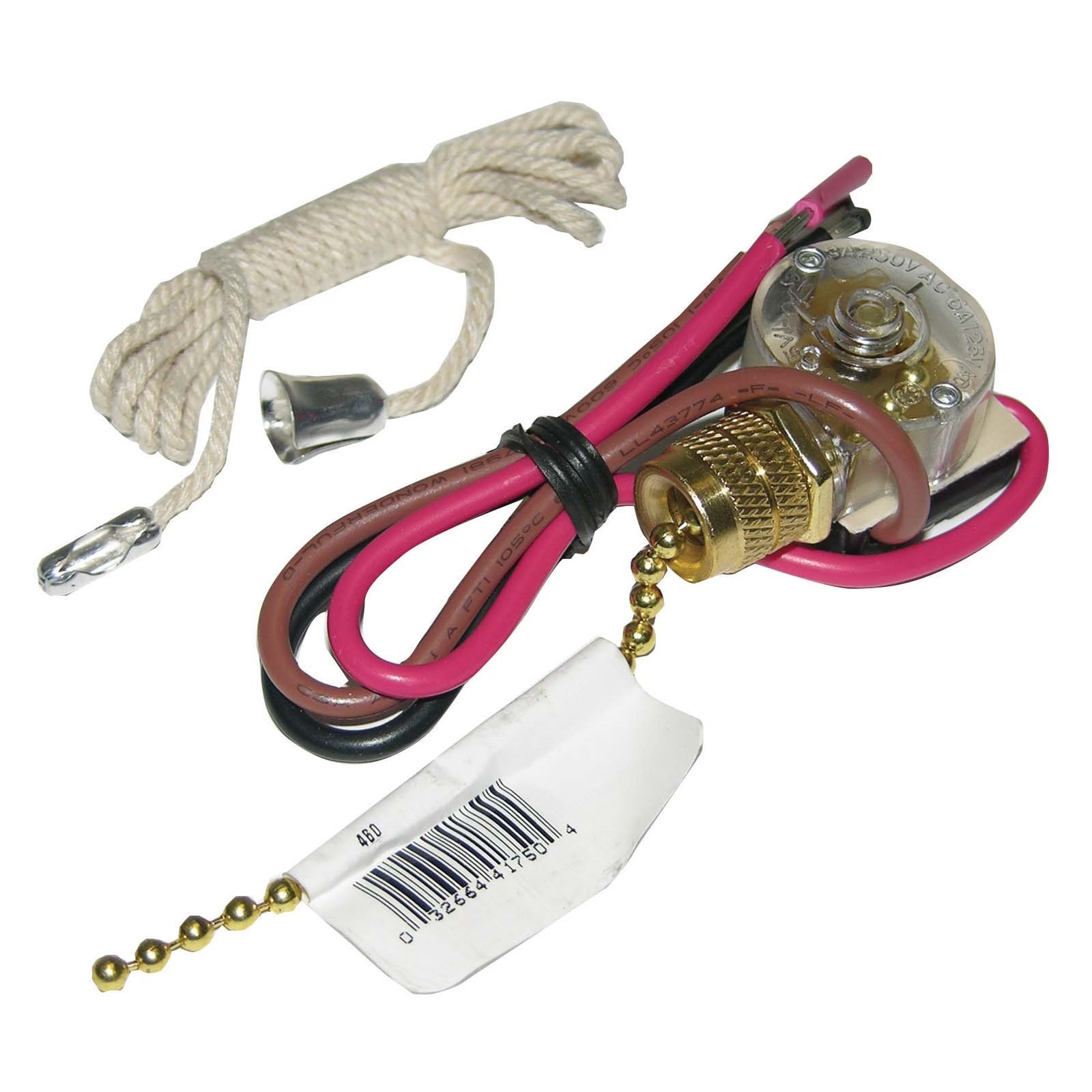 67002 3-WAY PULL CHAIN OVER-THE-BED LIGHT CANOPY SWITCH,