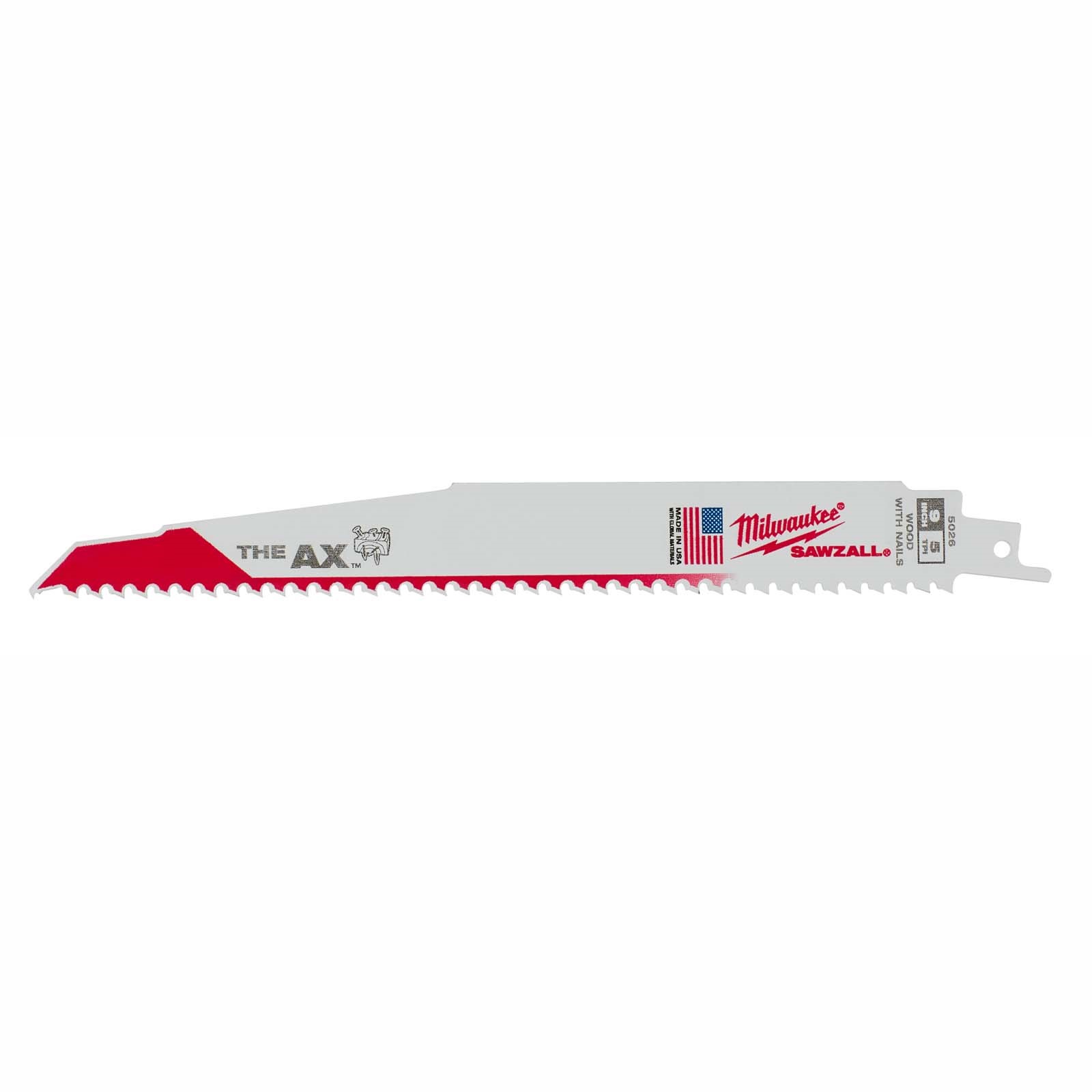 20974 9 5TPI SAWZALL BLADES, THE AX, WOOD (5 PACK)