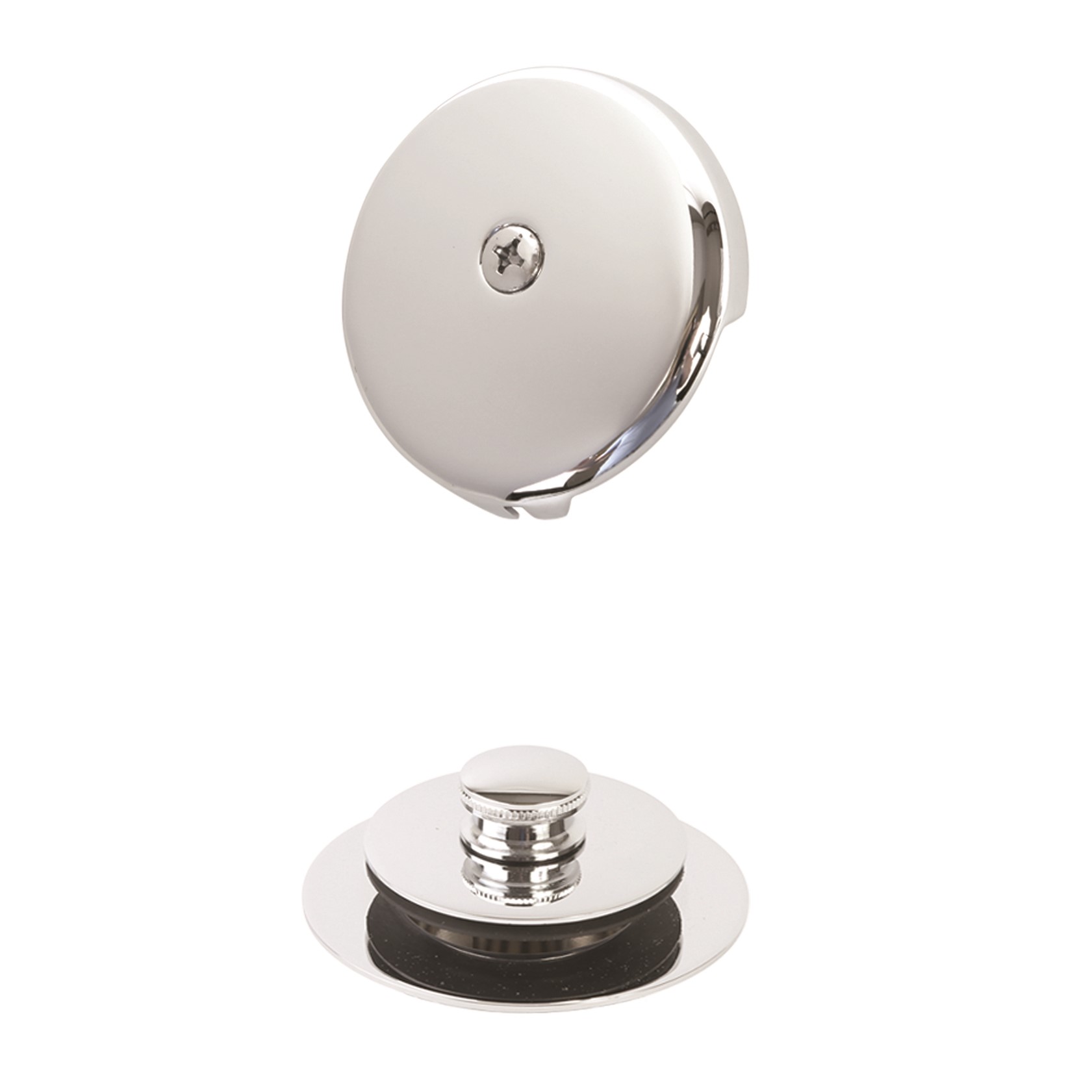 S-1595 1-5/8 BATH DRAIN WITH OVERFLOW AND MOUNTING PLATE,