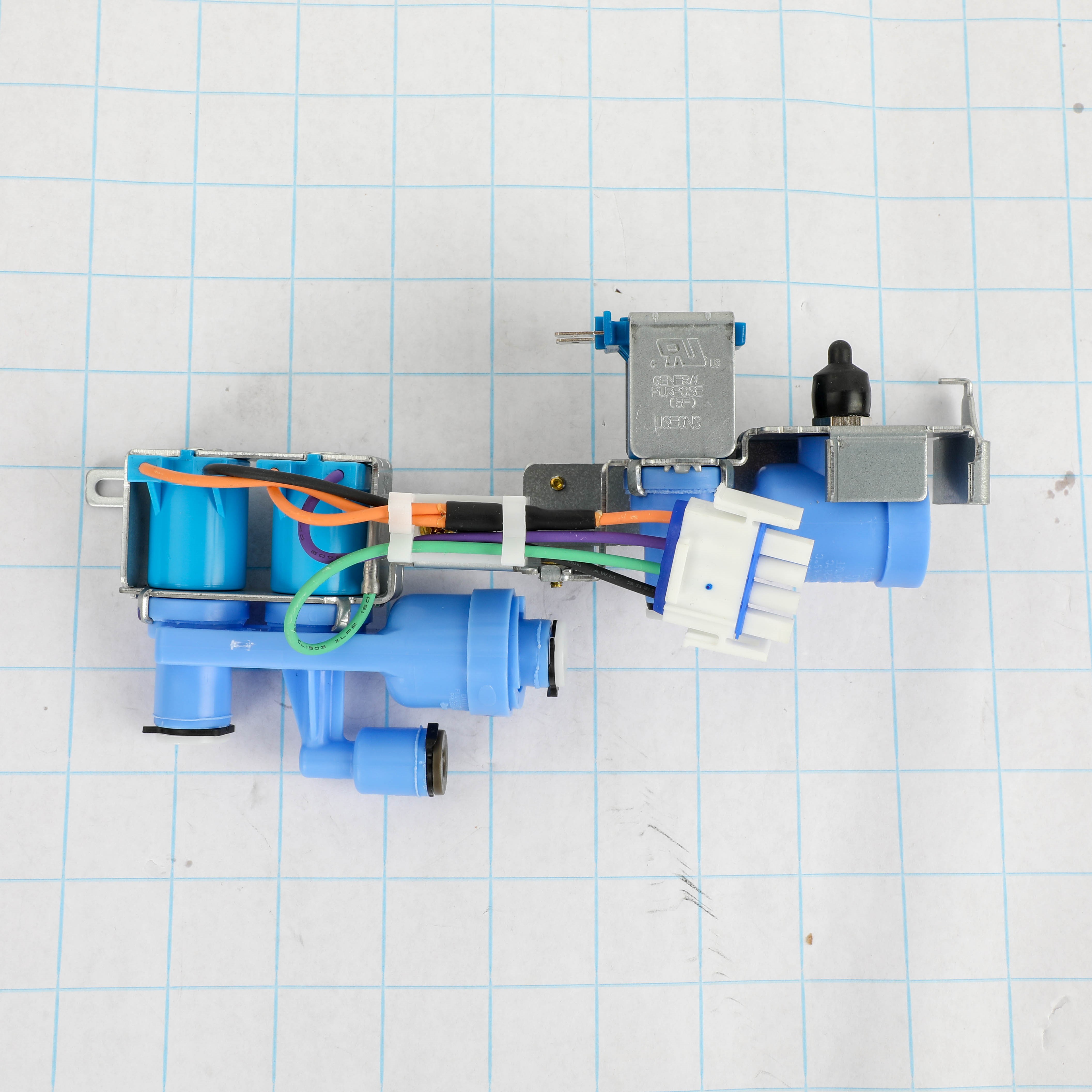 WR57X20873 GE Refrigerator Valve Double IW Assembly