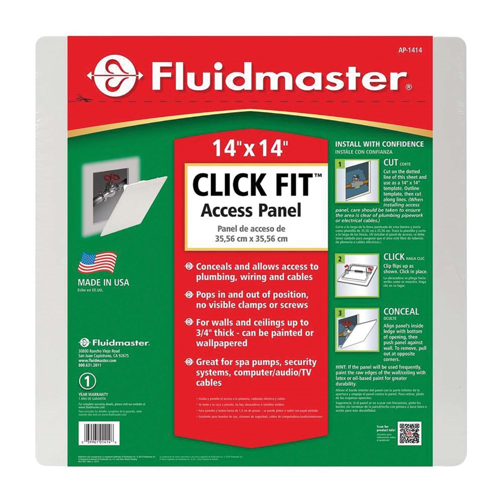 80936 FLUIDMASTER CLICKFIT AP-1414 POLYSTRYENE ACCESS PA
