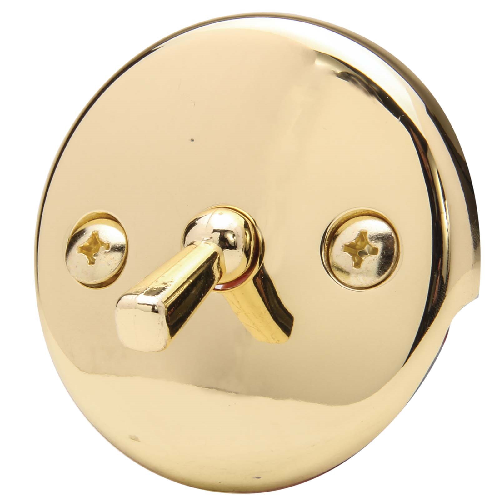 36537 SOLID BRASS ROUND OVERFLOW PLATE, POLISHED BRASS
