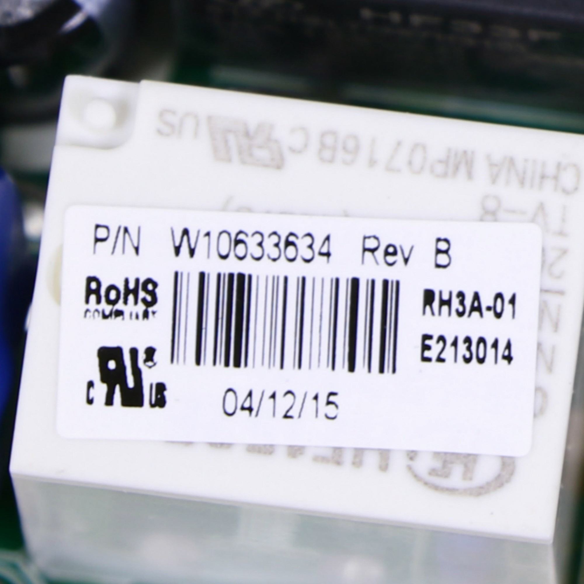 WPW10643378 Whirlpool Refrigerator Main Control Board
