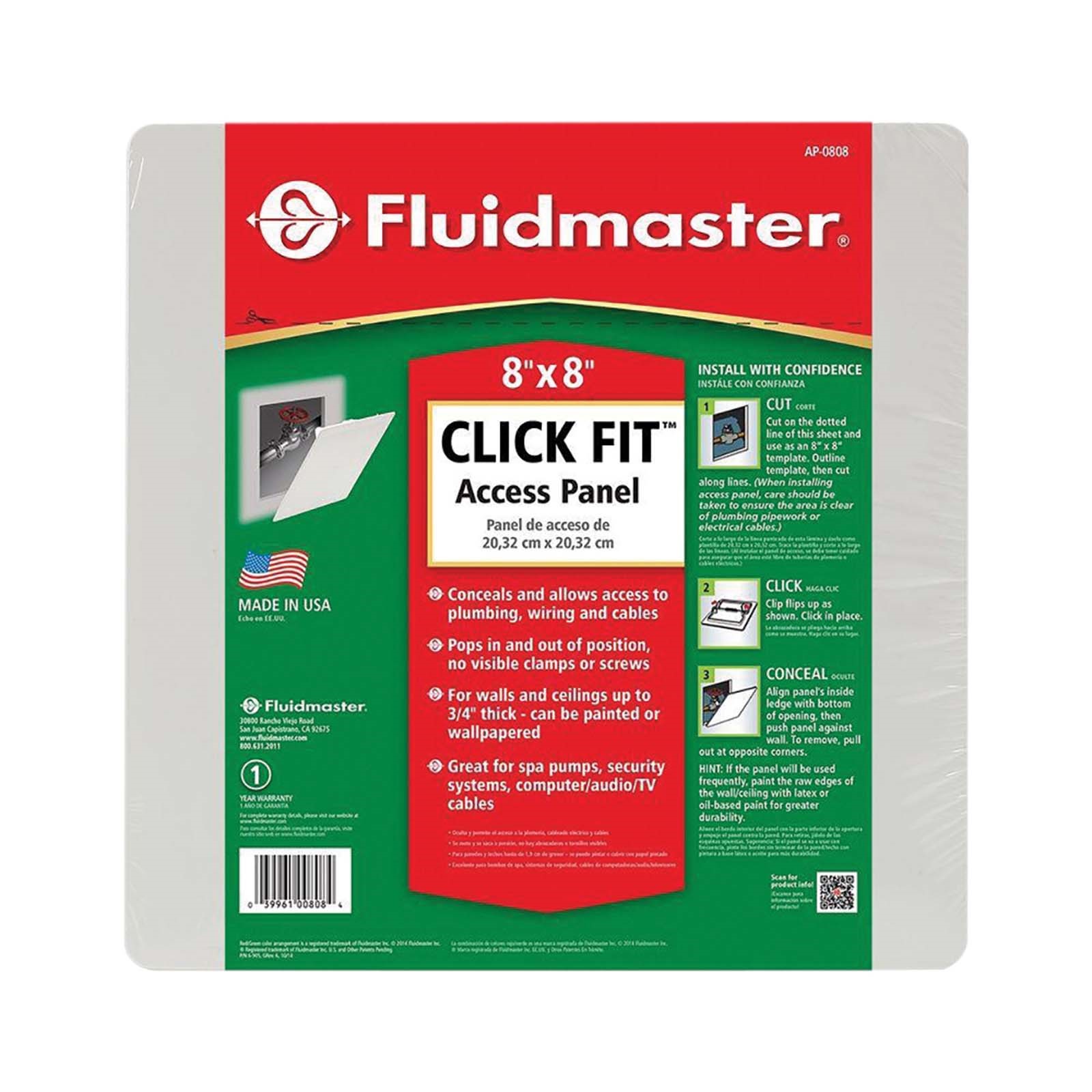 80935W FLUIDMASTER CLICKFIT AP-0808 POLYSTRYENE ACCESS PA