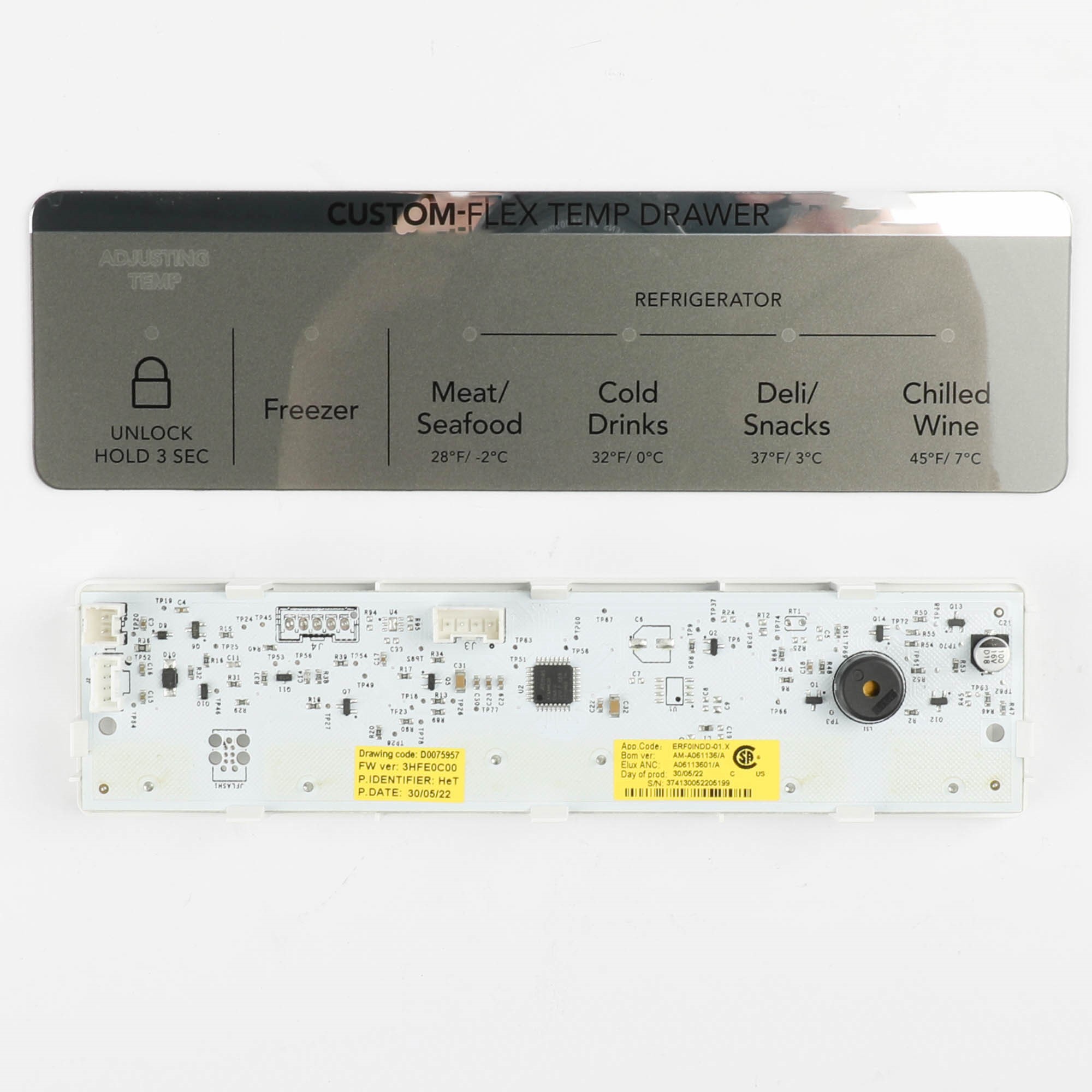 5304529567 Frigidaire Refrigerator Display Assembly