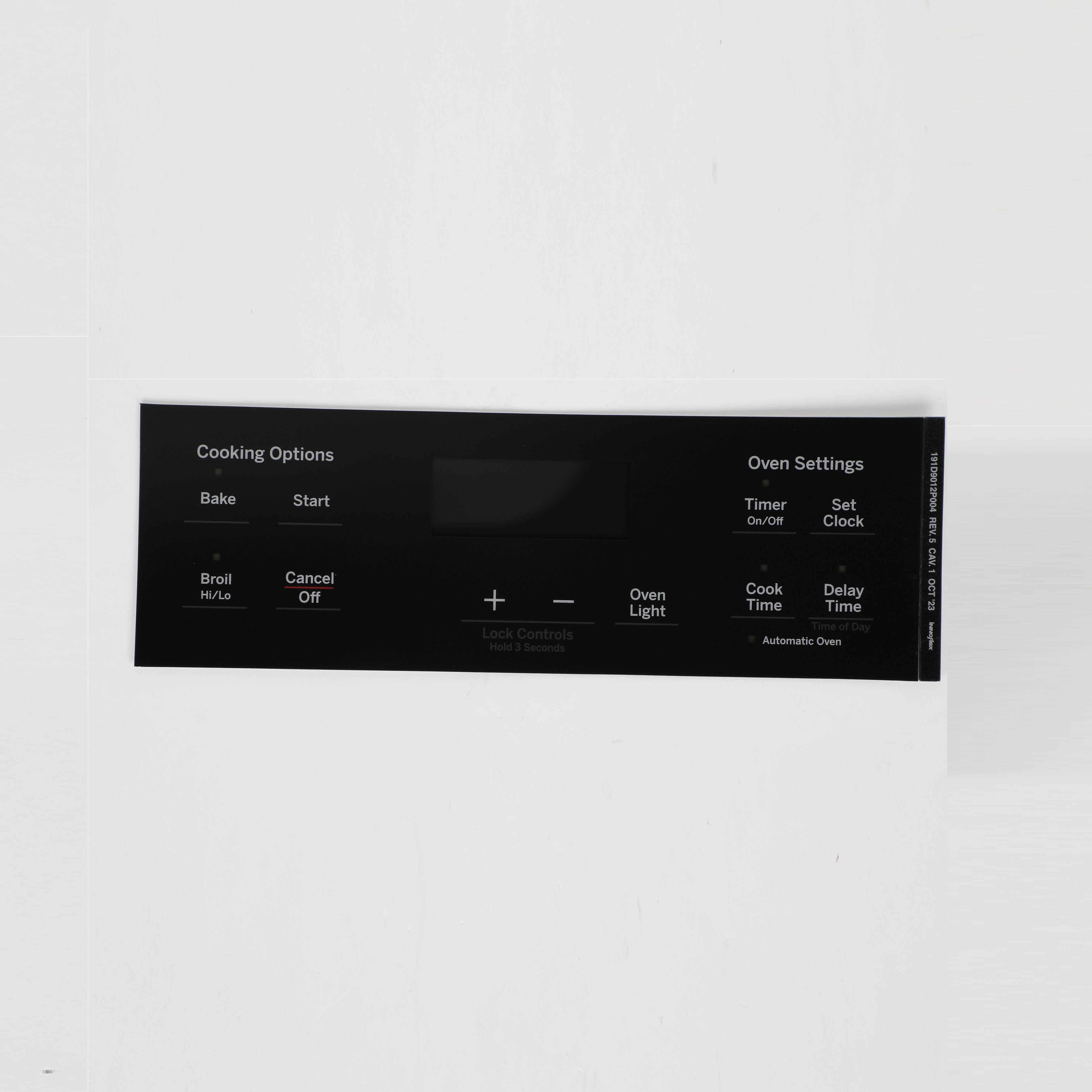 WB07X26634 FACEPLATE GRAPHICS (BK)