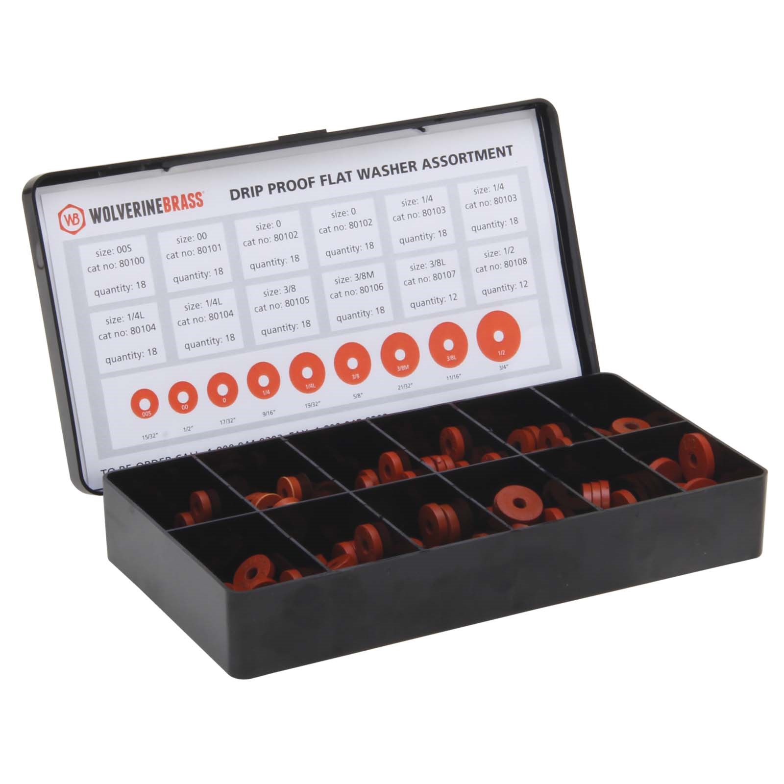 80110 BIG ORANGE FLAT FAUCET WASHER ASSORTMENT KIT