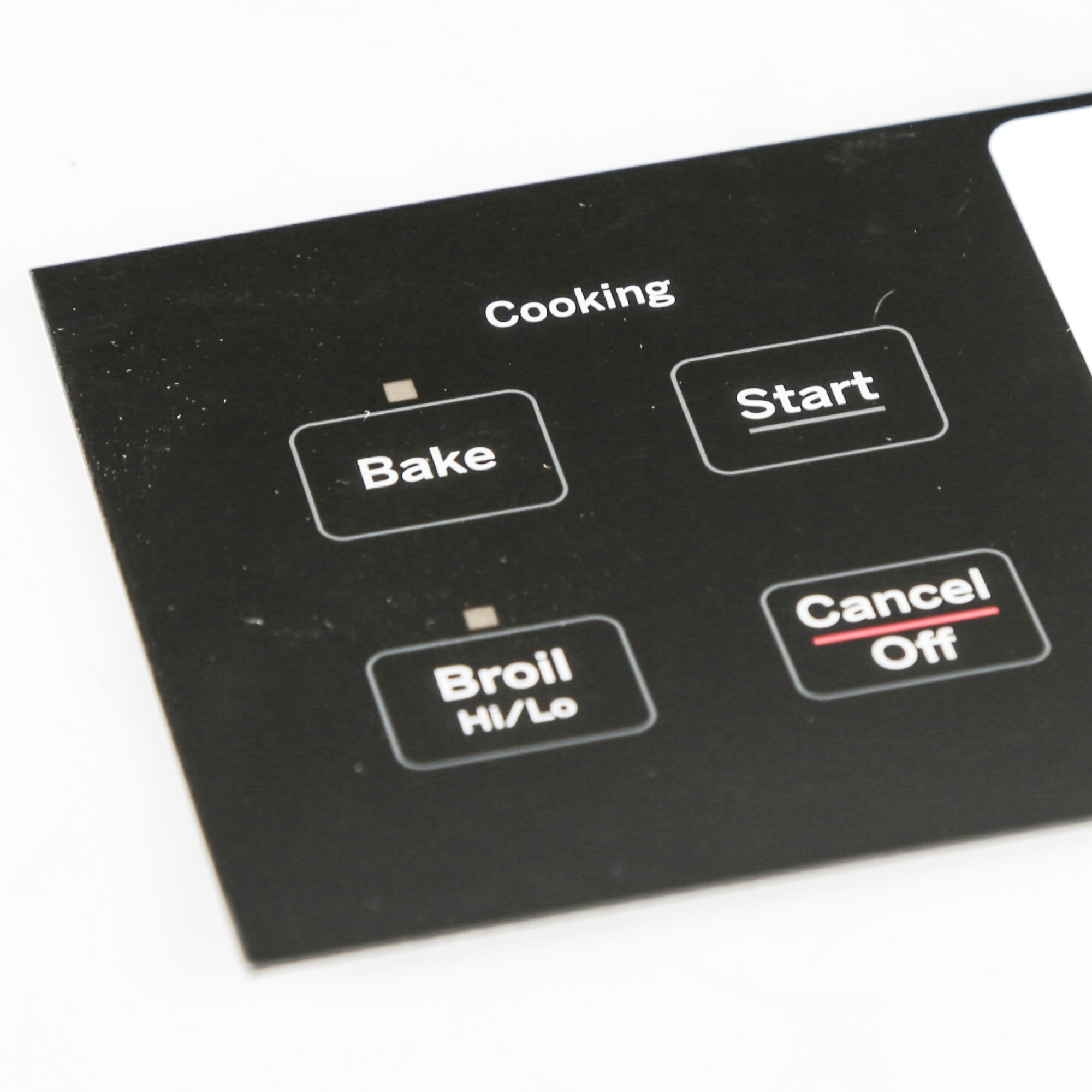 WB27T11511 GE Oven Black Faceplate Graphics