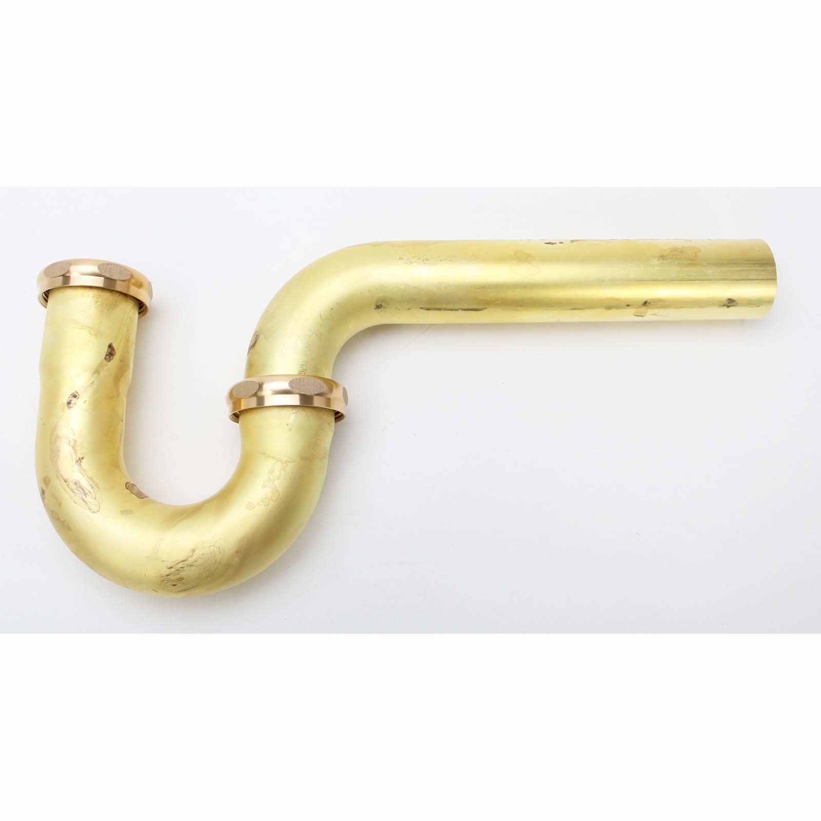 80505 1-1/2 17 GAUGE P-TRAP WITH CAST BRASS NUTS SILVER