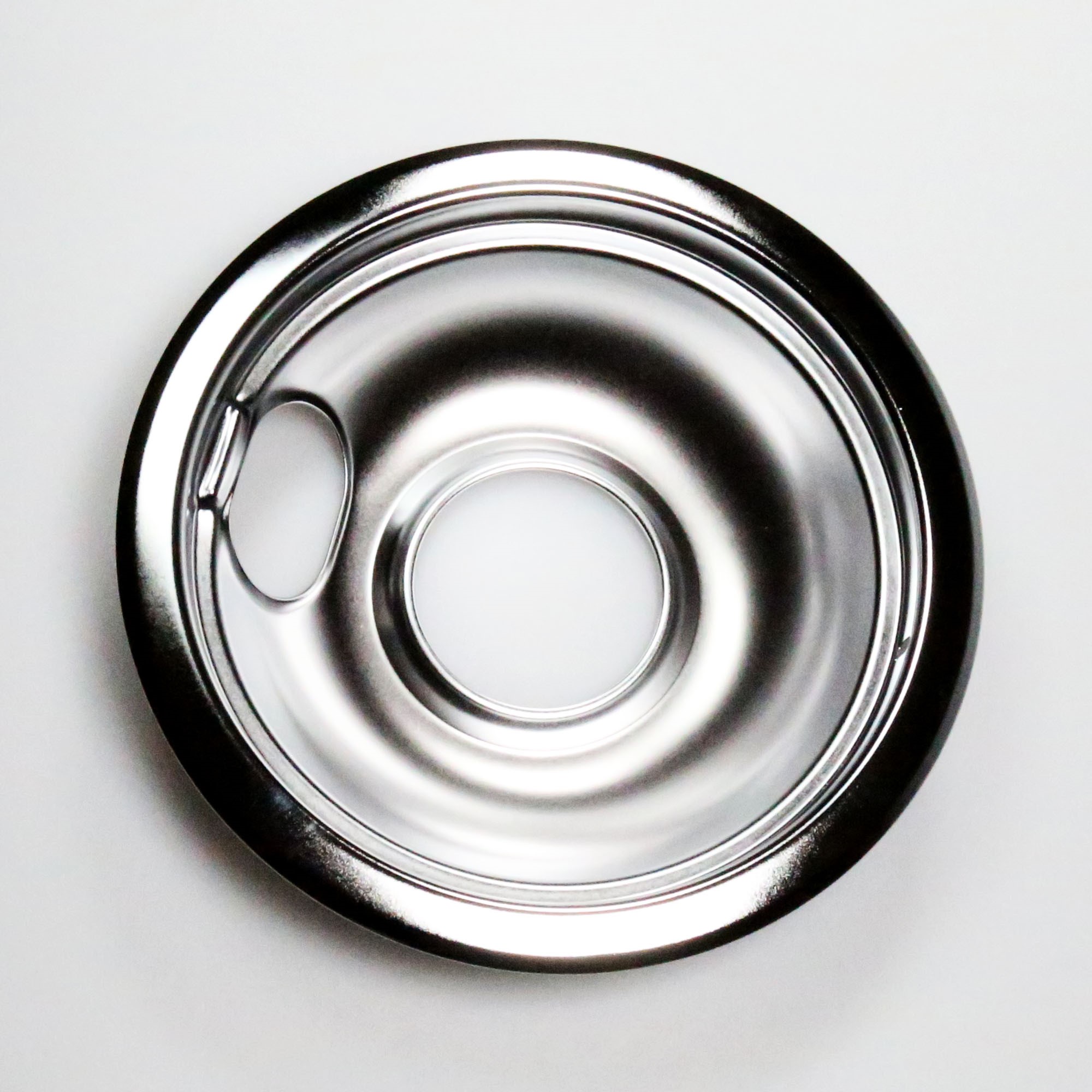 WB32X107 GE Range Stove Cooktop 6" Drip Bowl Chrome Large Hole
