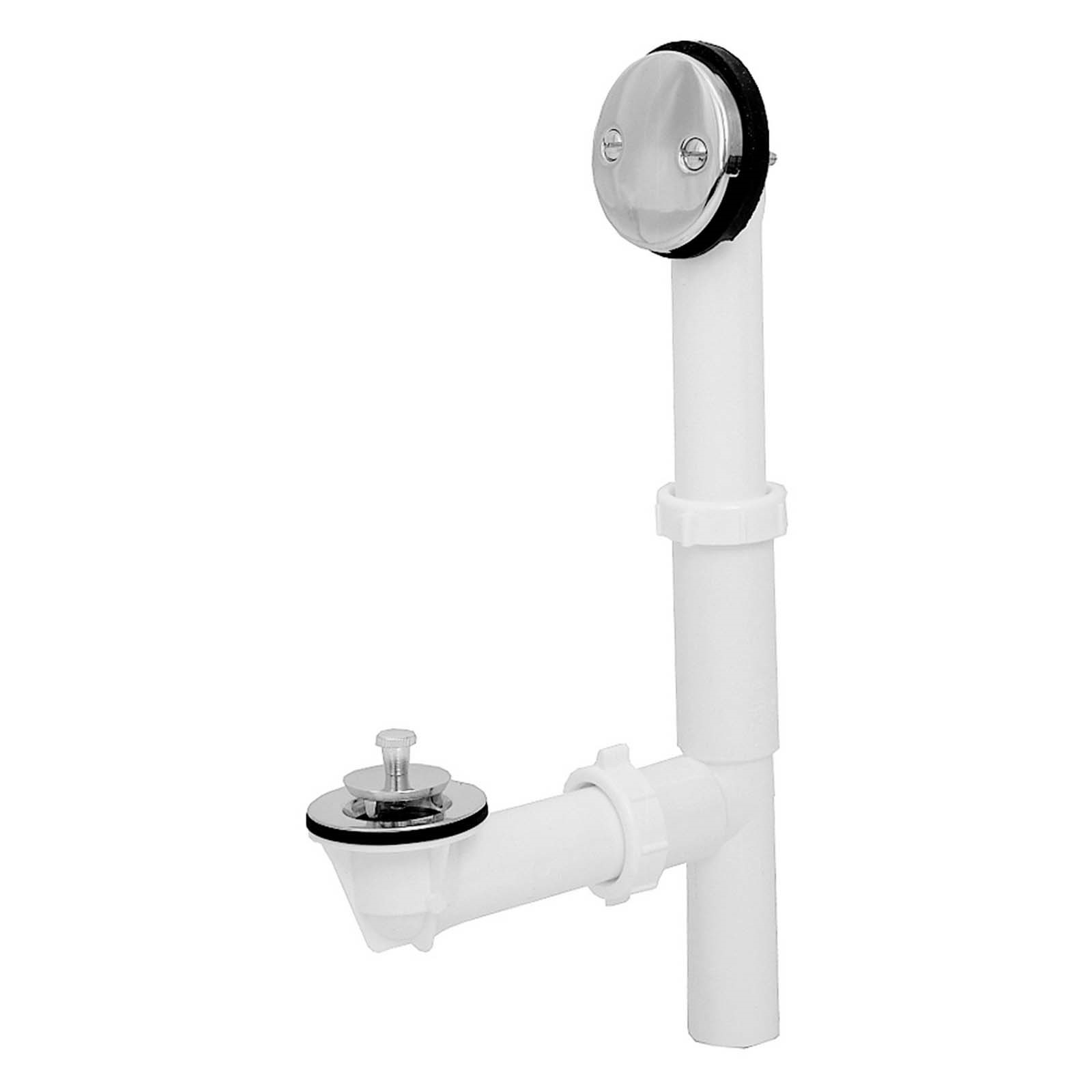 53377 POLYPROPYLENE TUBULAR LIFT-N-TURN BATH WASTE WHITE