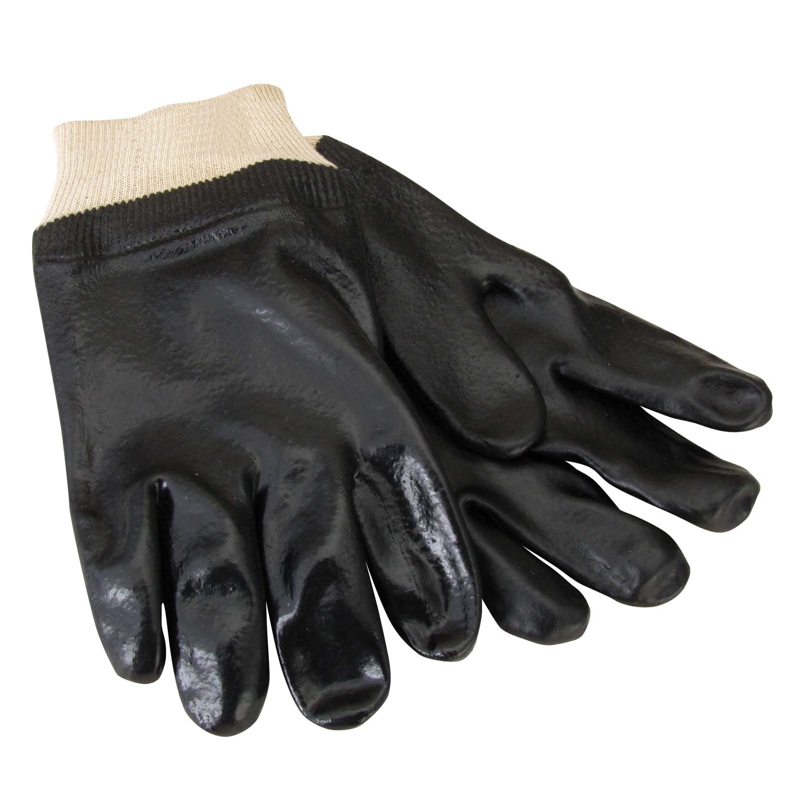 00052 PVC WATERPROOF WORK GLOVES, BLACK