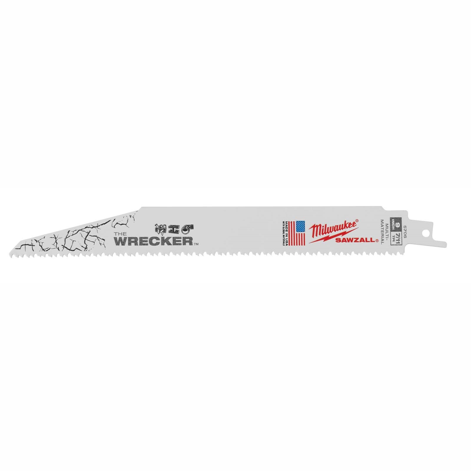 20978 9 8TPI SAWZALL BLADES, THE WRECKER, METAL, PLASTIC
