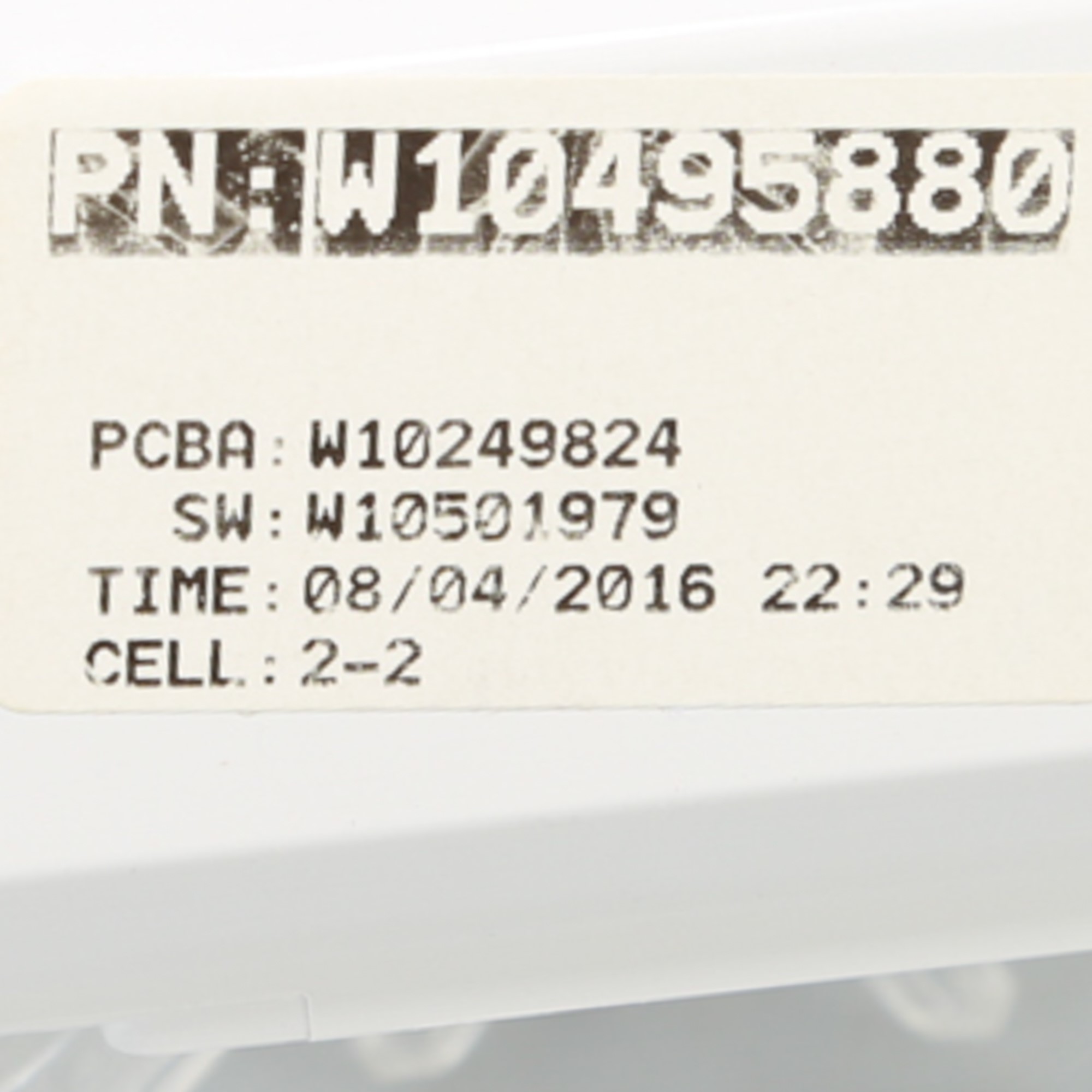 WPW10495880 WHIRLPOOL CNTRL-ELEC