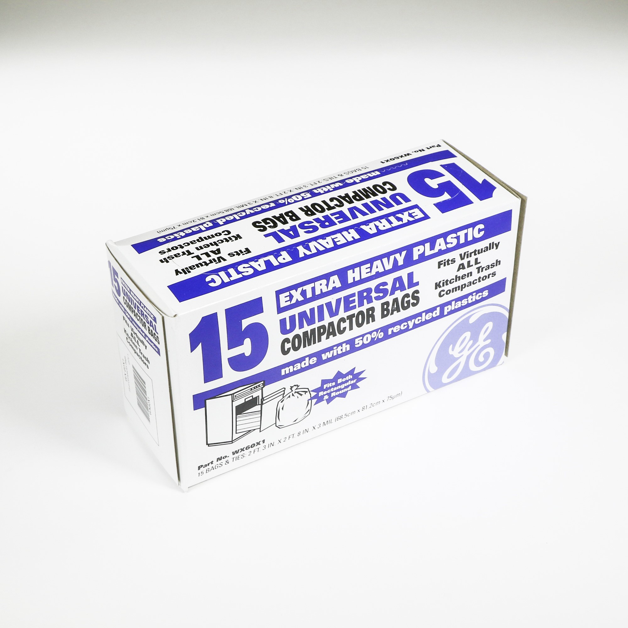 WX60X1 GE 15" Trash Compactor Bags 15PK