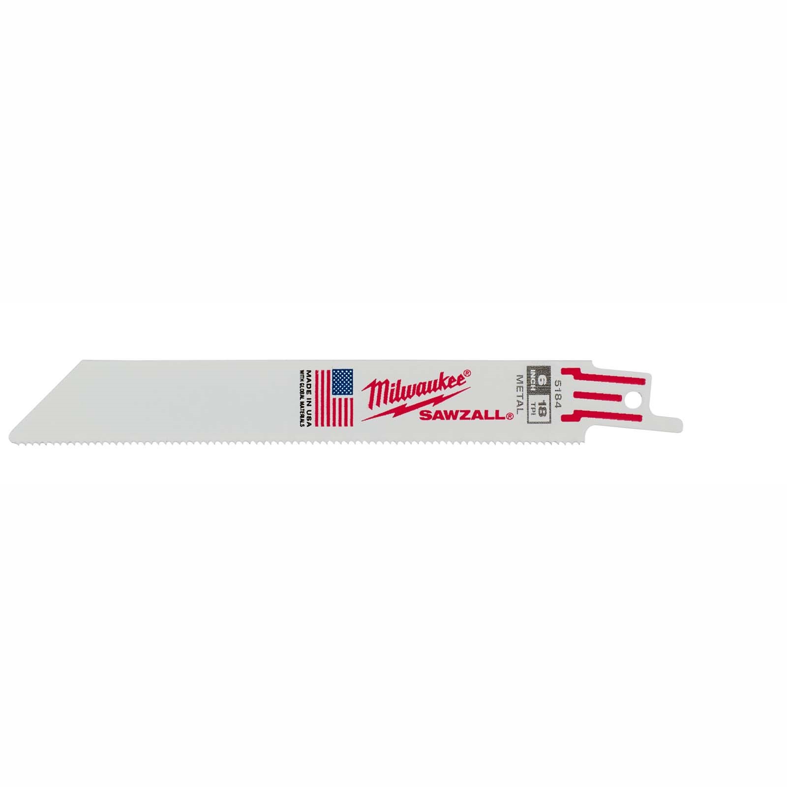 20958 6 18TPI SAWZALL BLADES, THIN KERF, METAL (5 PACK)