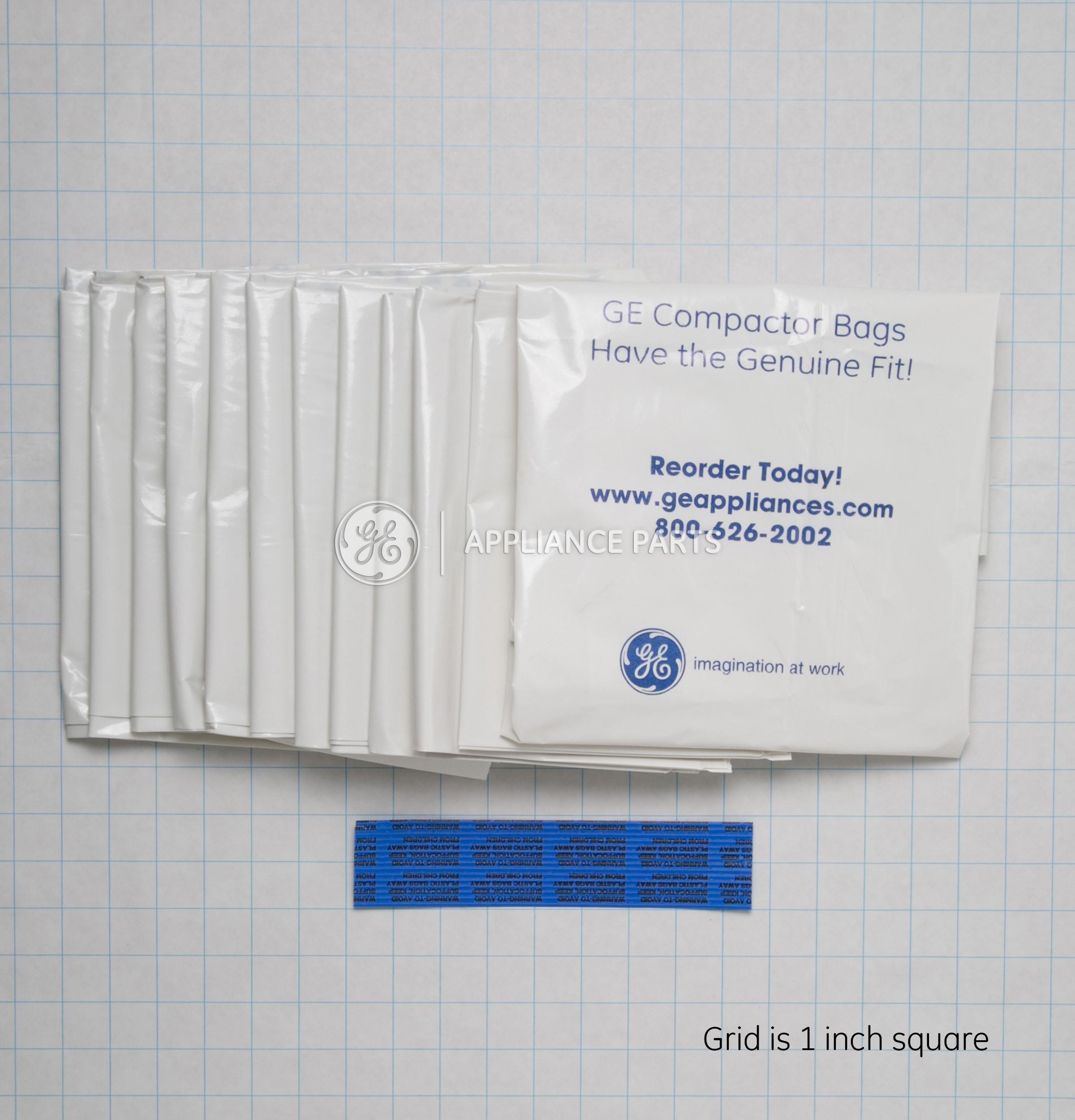 WC60X5015 GE 12" Trash Compactor Bags 12 Pack