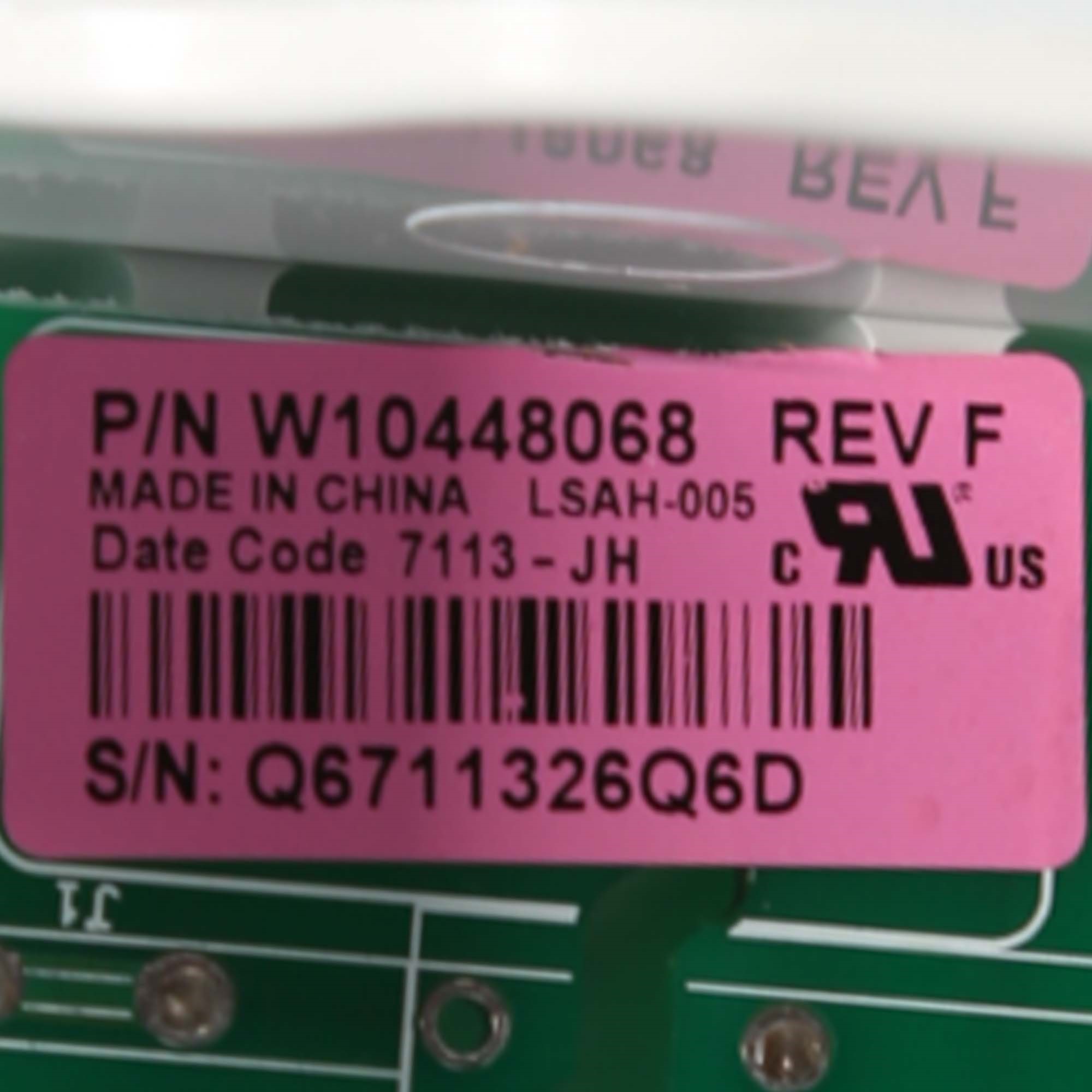 Dryer Electronic Control Board W10831163