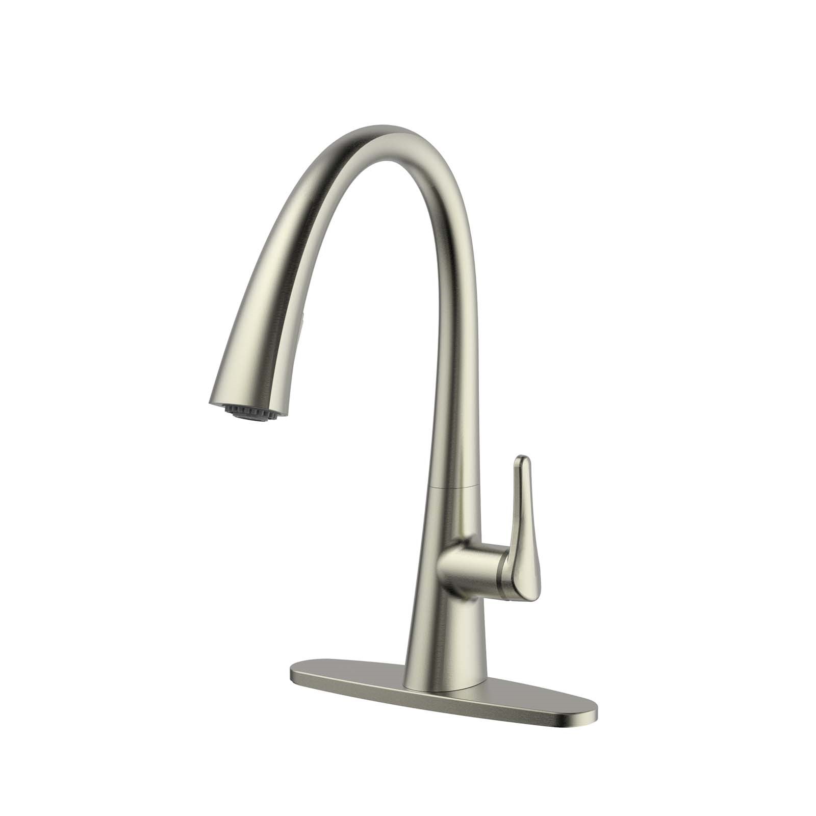 81611 ARCHITEC PULL DOWN LEVER KITCHEN FAUCET IN BRUSHED