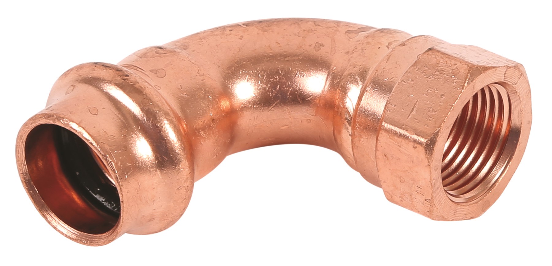 99587 1/2 PRESS X 3/8 FPT COPPER 90° STRAIGHT ADAPTER EL