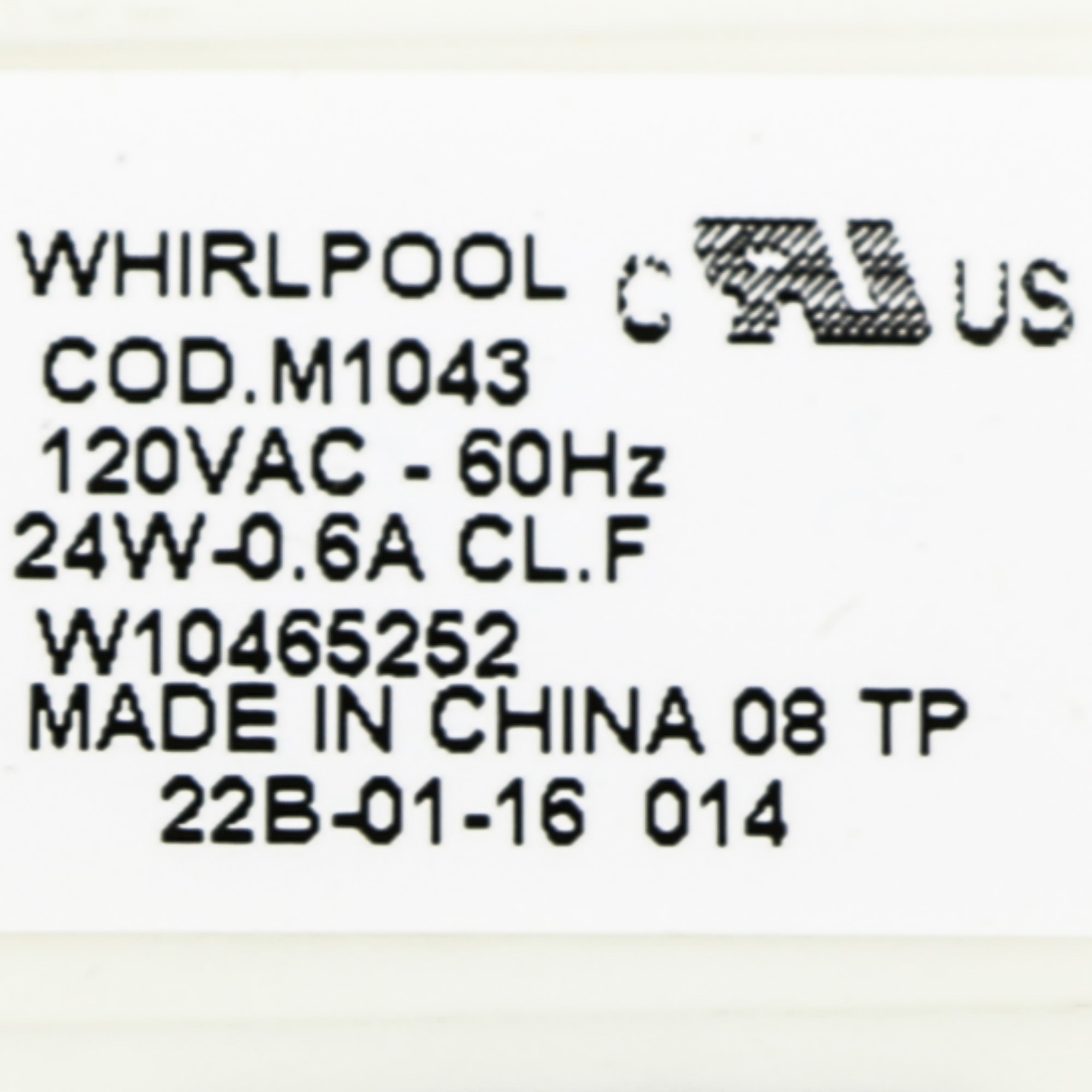 WPW10465252 Whirlpool Water Pump
