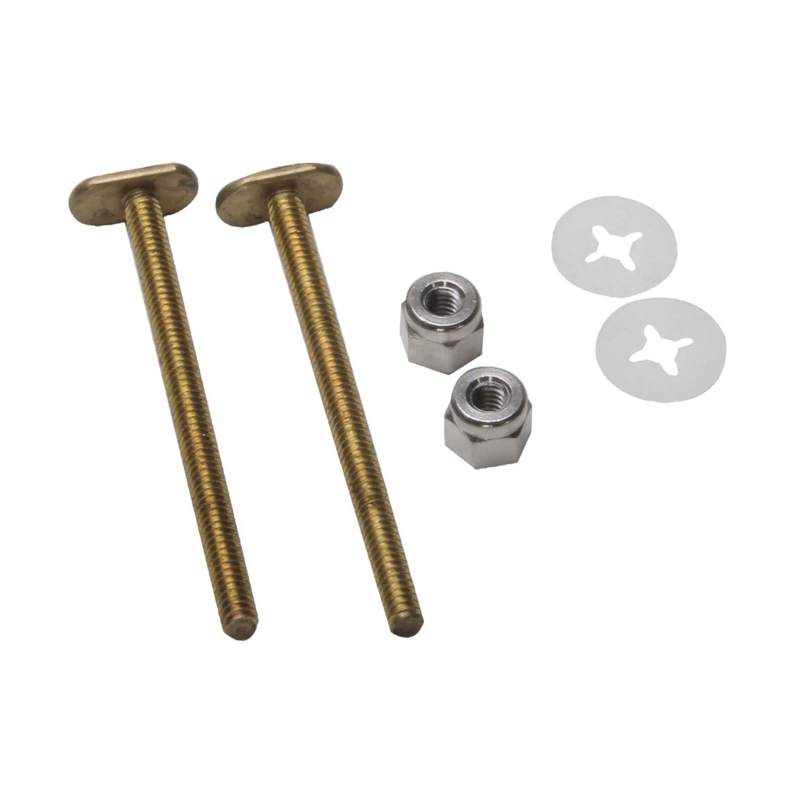 51443 BRASS CLOSET BOLTS 1/4 X 3-1/2  W/NUT