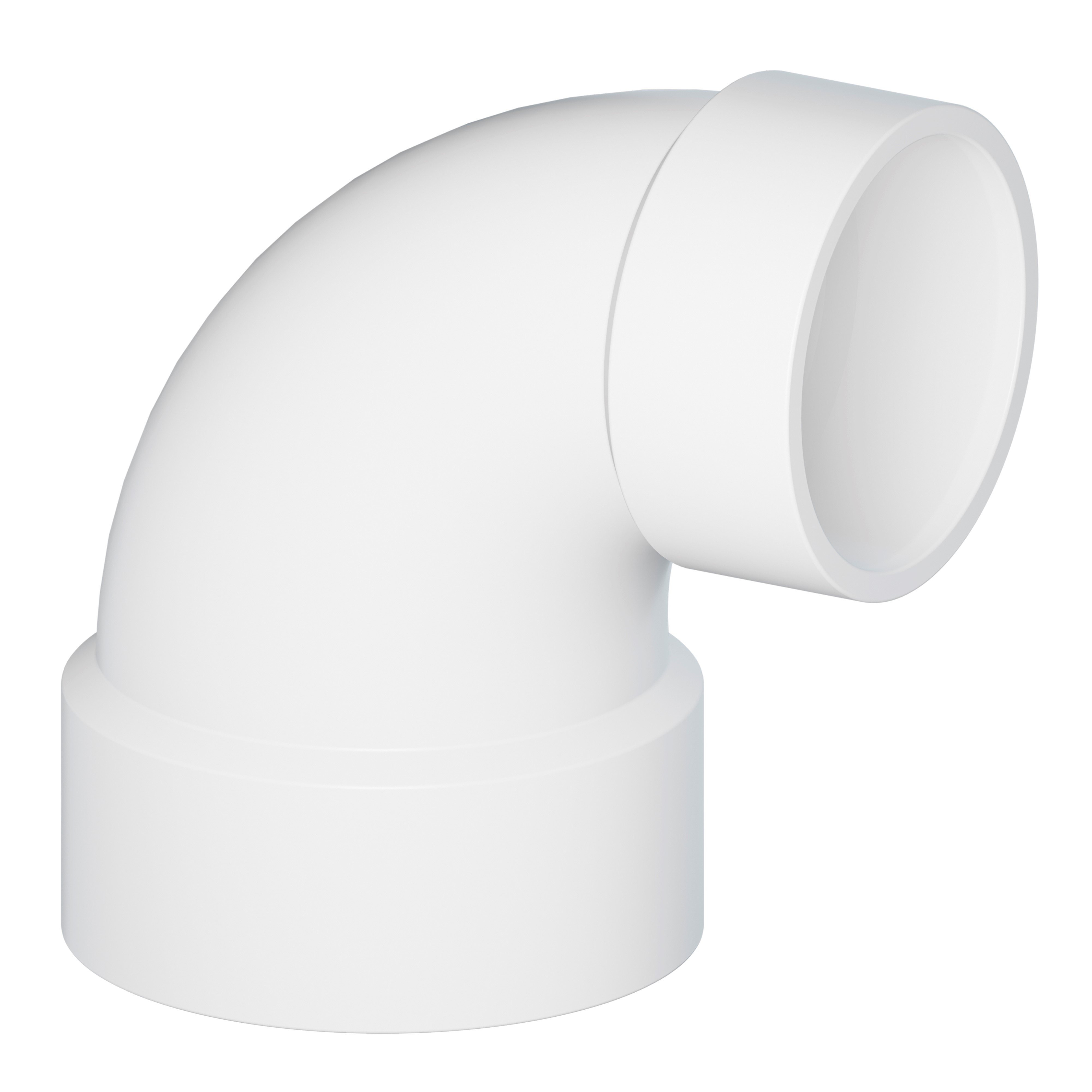 55599 4 X 3 HUB X HUB PVC DWV ELBOW 90° WHITE